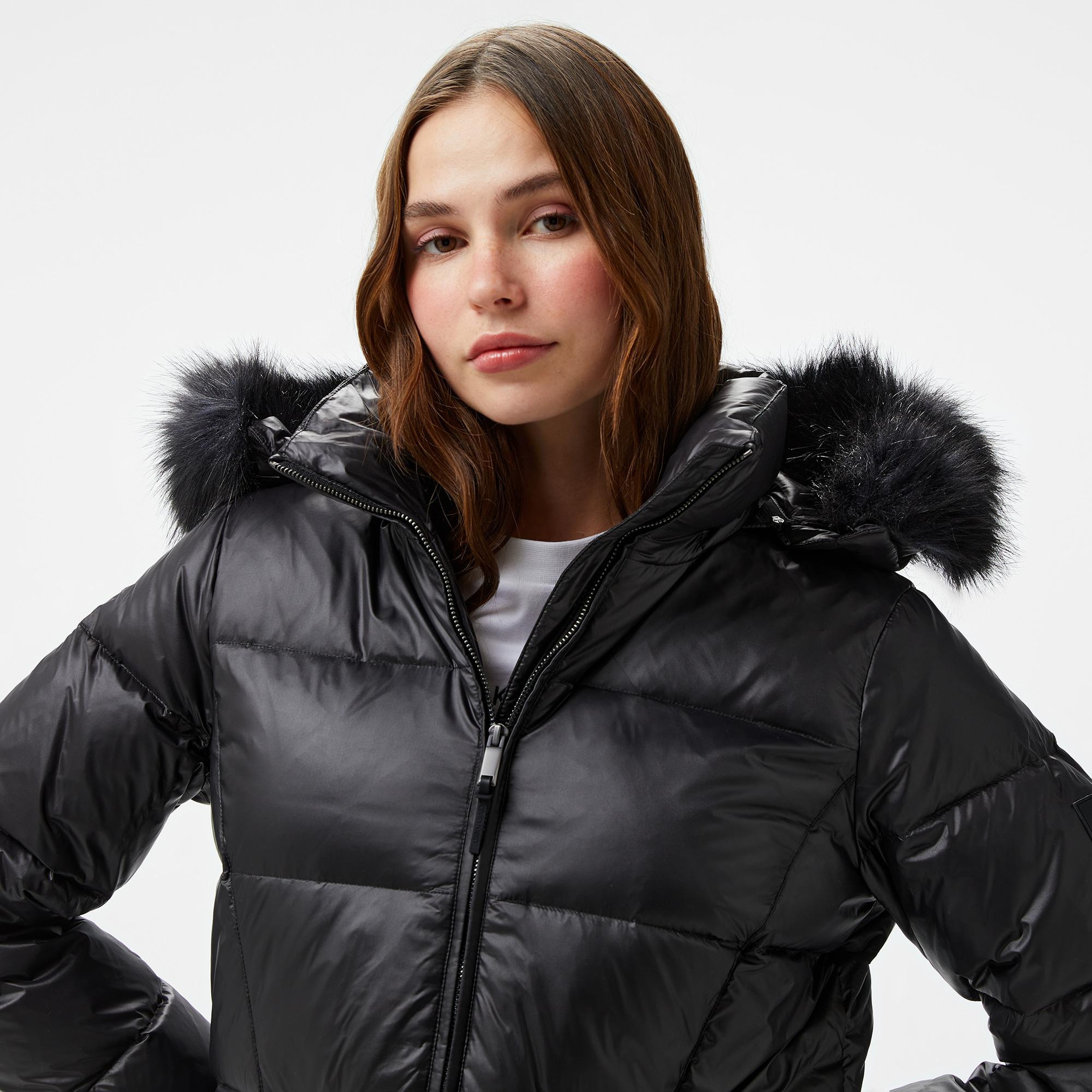 Calvin Klein Padded Real Down Kadın Siyah Mont