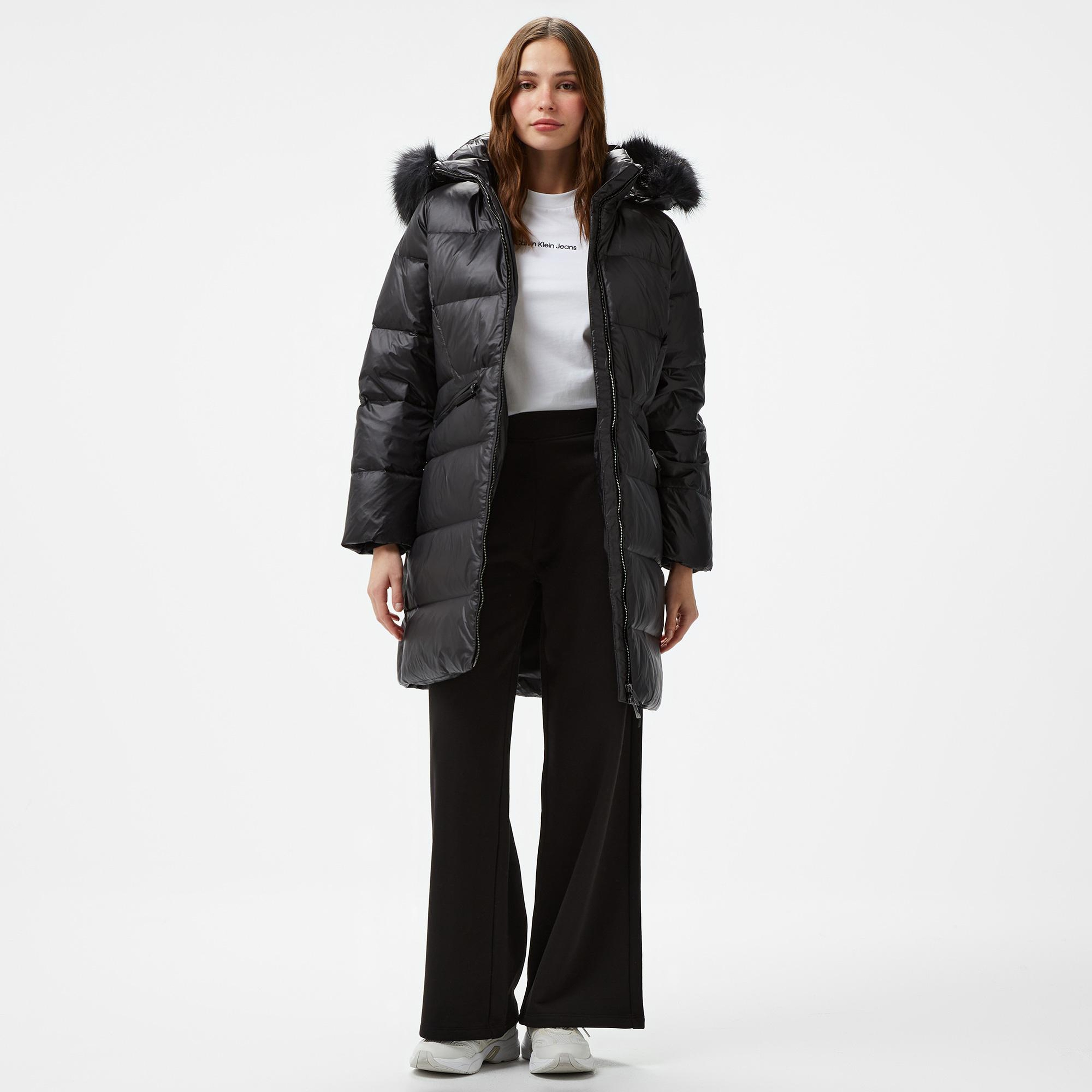 Calvin Klein Padded Real Down Kadın Siyah Mont