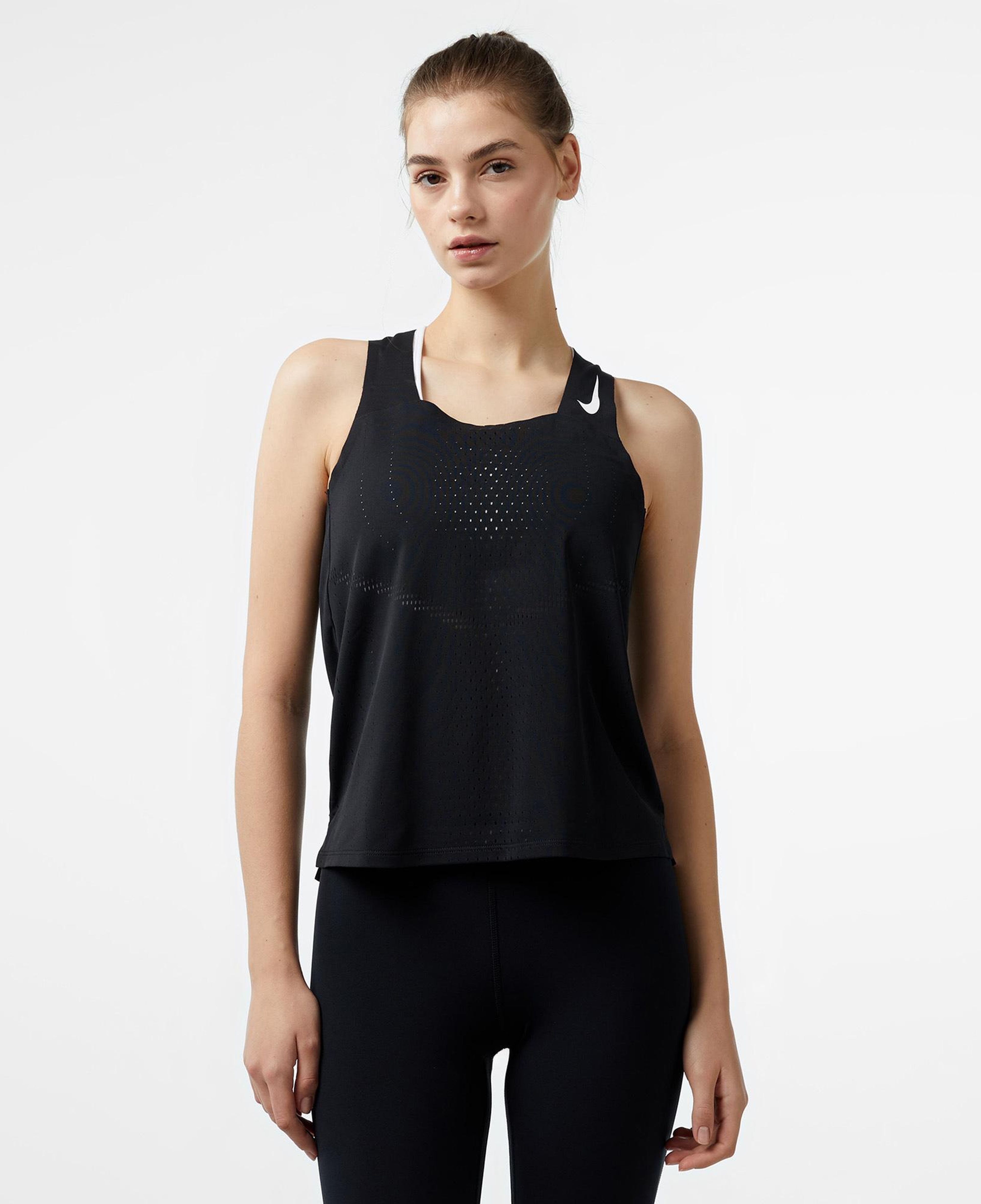 Nike Dri-Fit Adventure Aeroswoft Singlet Kadın Siyah Kolsuz T-Shirt