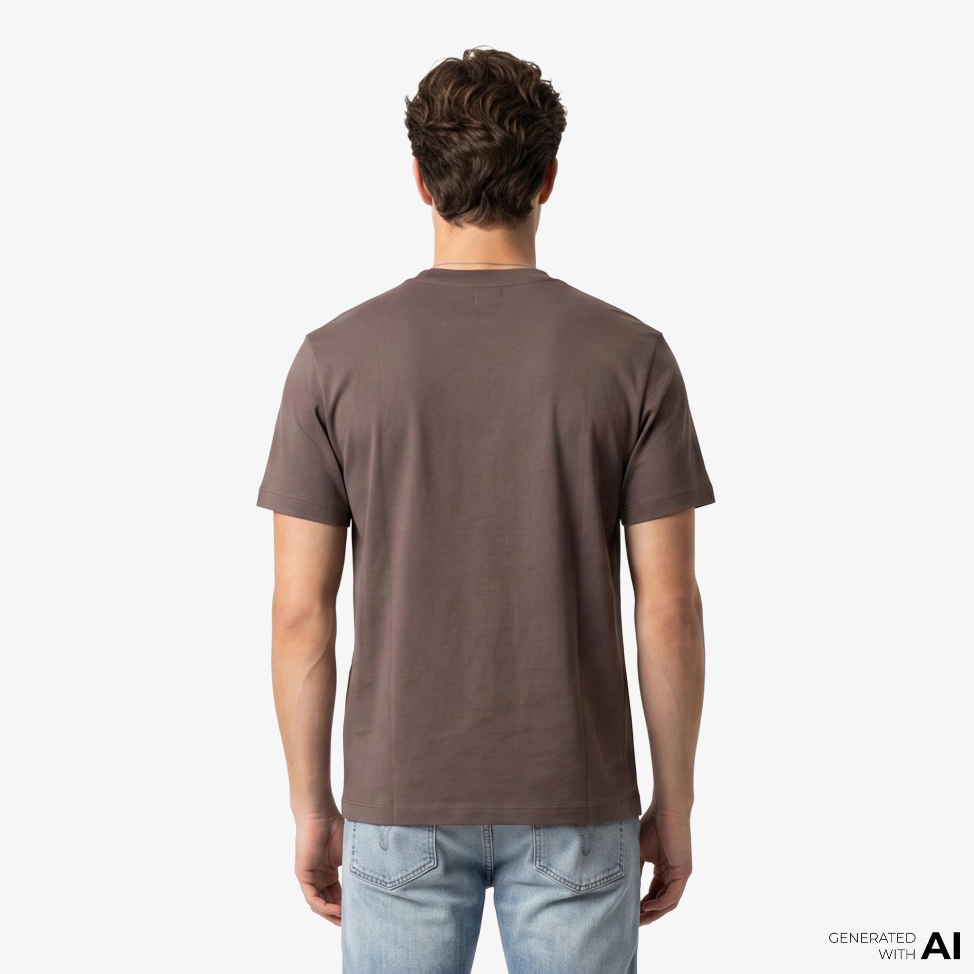 Calvin Klein 20S Sportswear Grap Erkek Kahverengi T-Shirt
