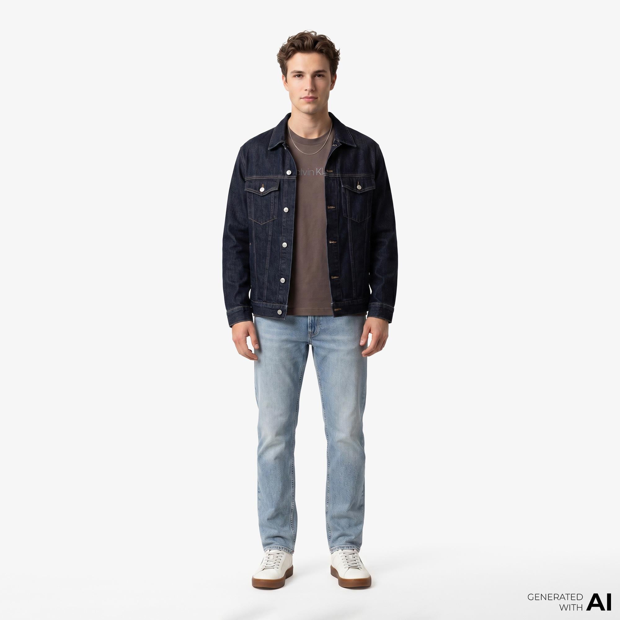 Calvin Klein 20S Sportswear Grap Erkek Kahverengi T-Shirt