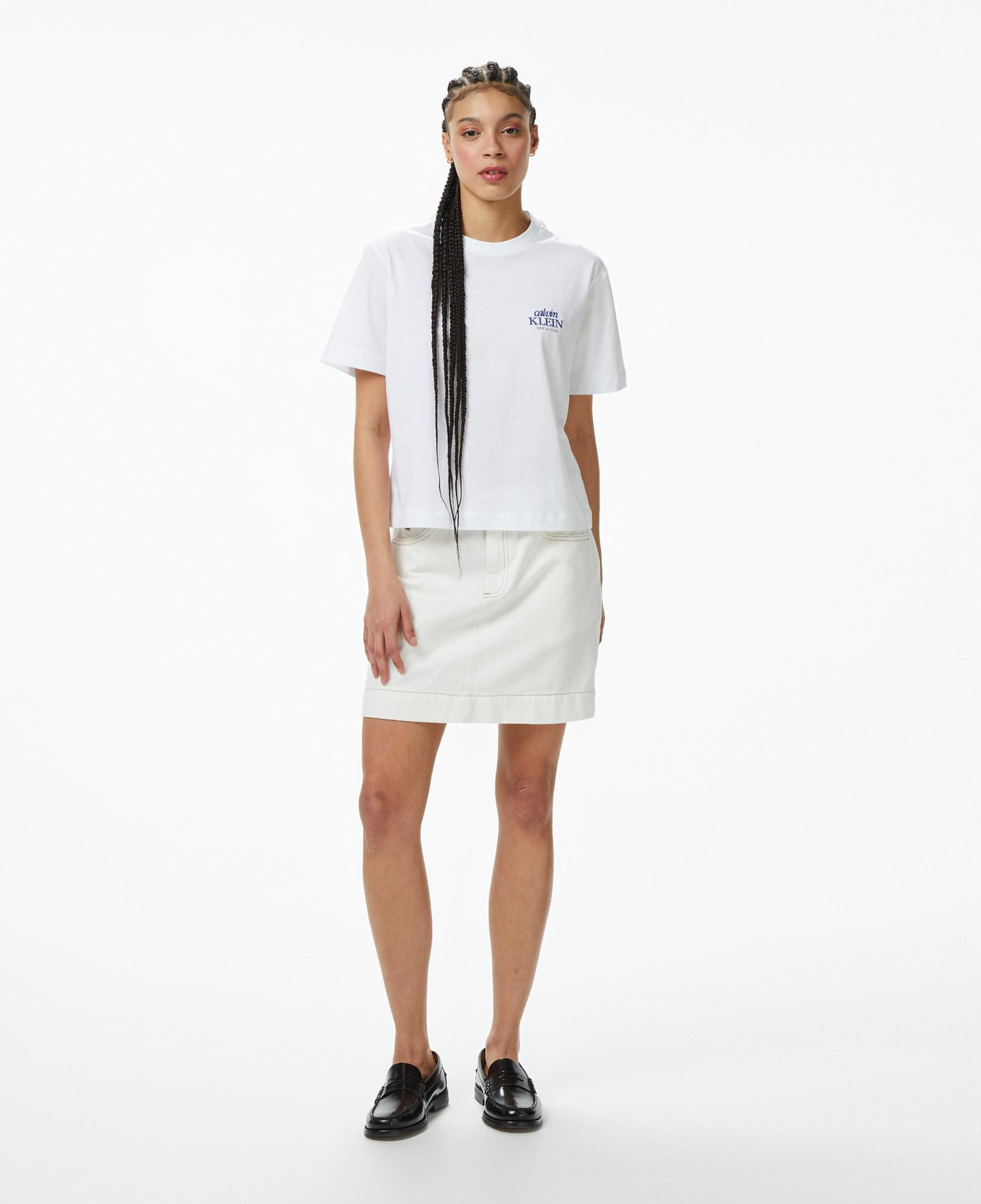 Calvin Klein Boxy Graphic Kadın Beyaz T-Shirt