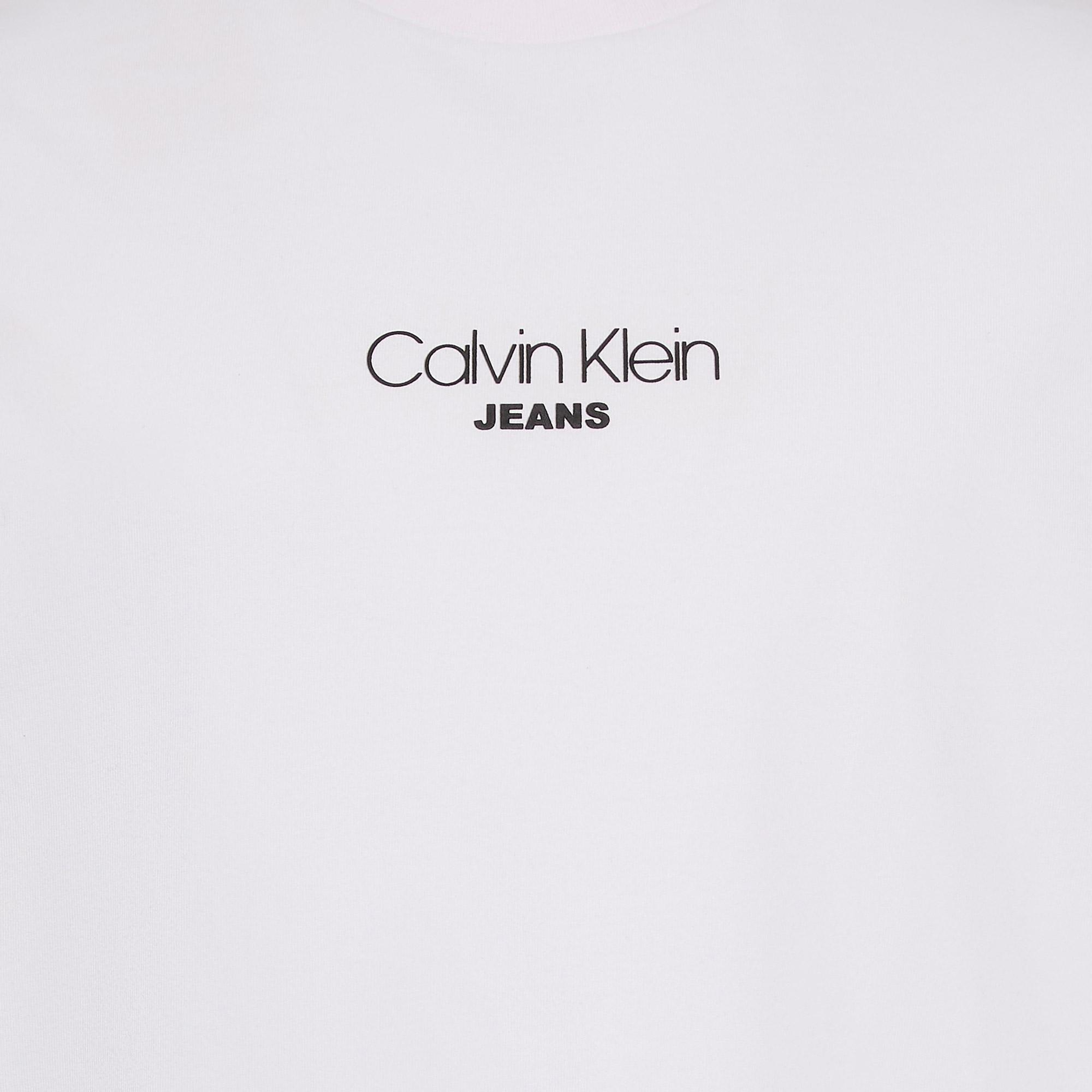 Calvin Klein Relaxed Fit Graphic Erkek Beyaz T-Shirt