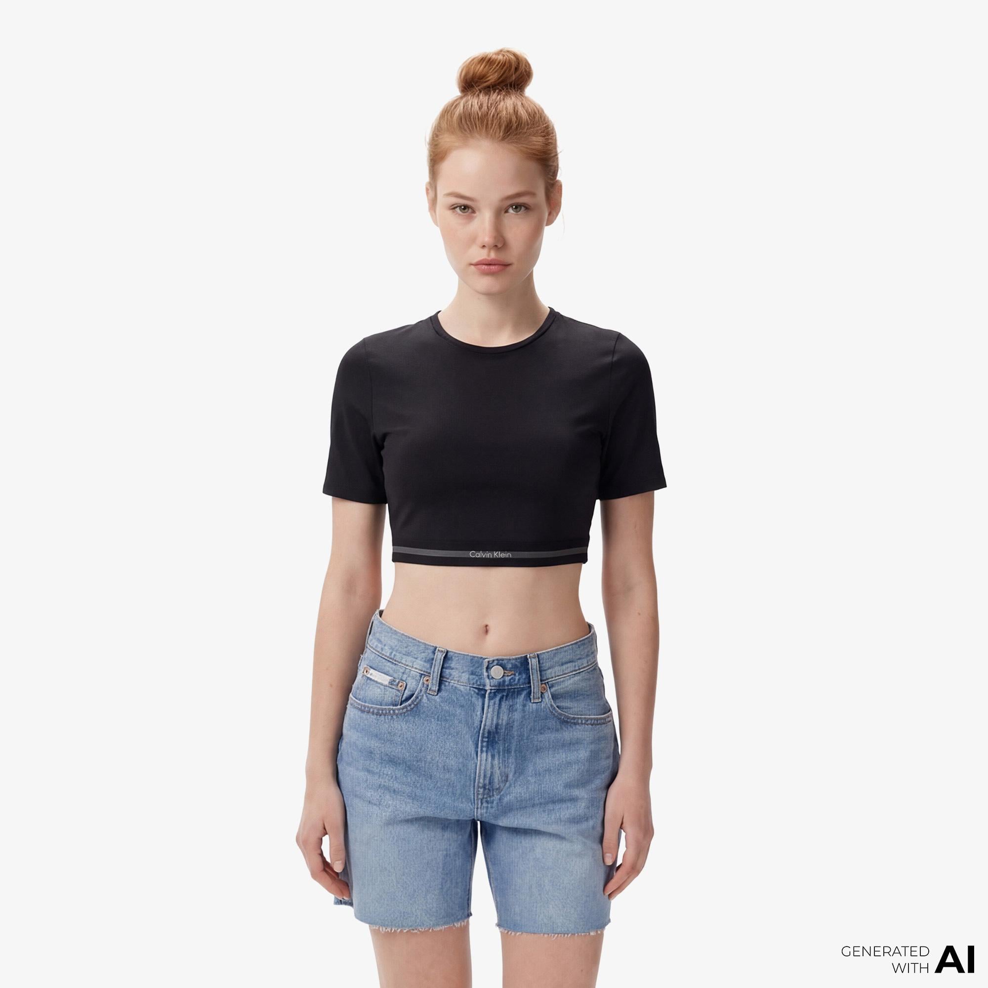Calvin Klein Icon Sport Kadın Siyah T-Shirt