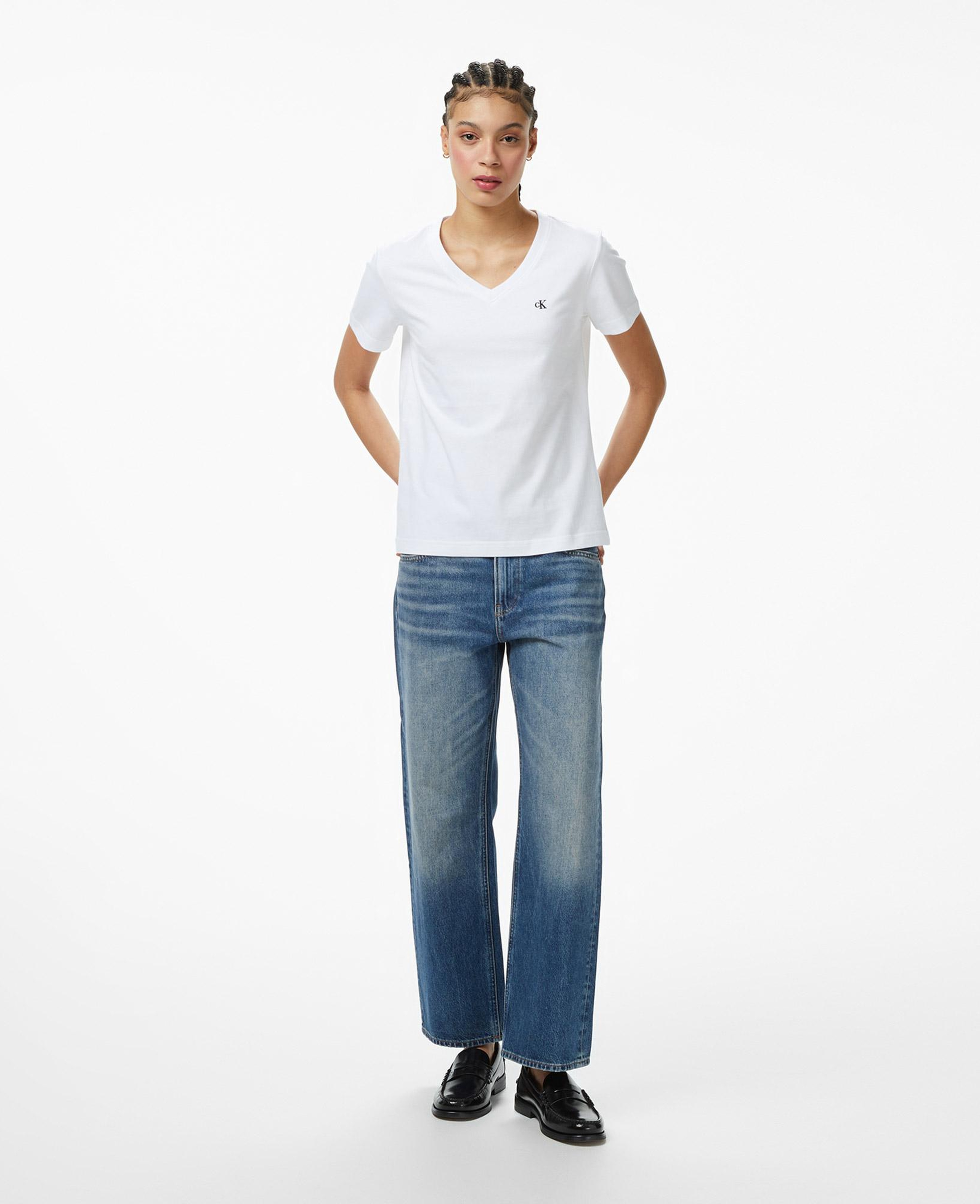 Calvin Klein Monogram Kadın Beyaz T-Shirt
