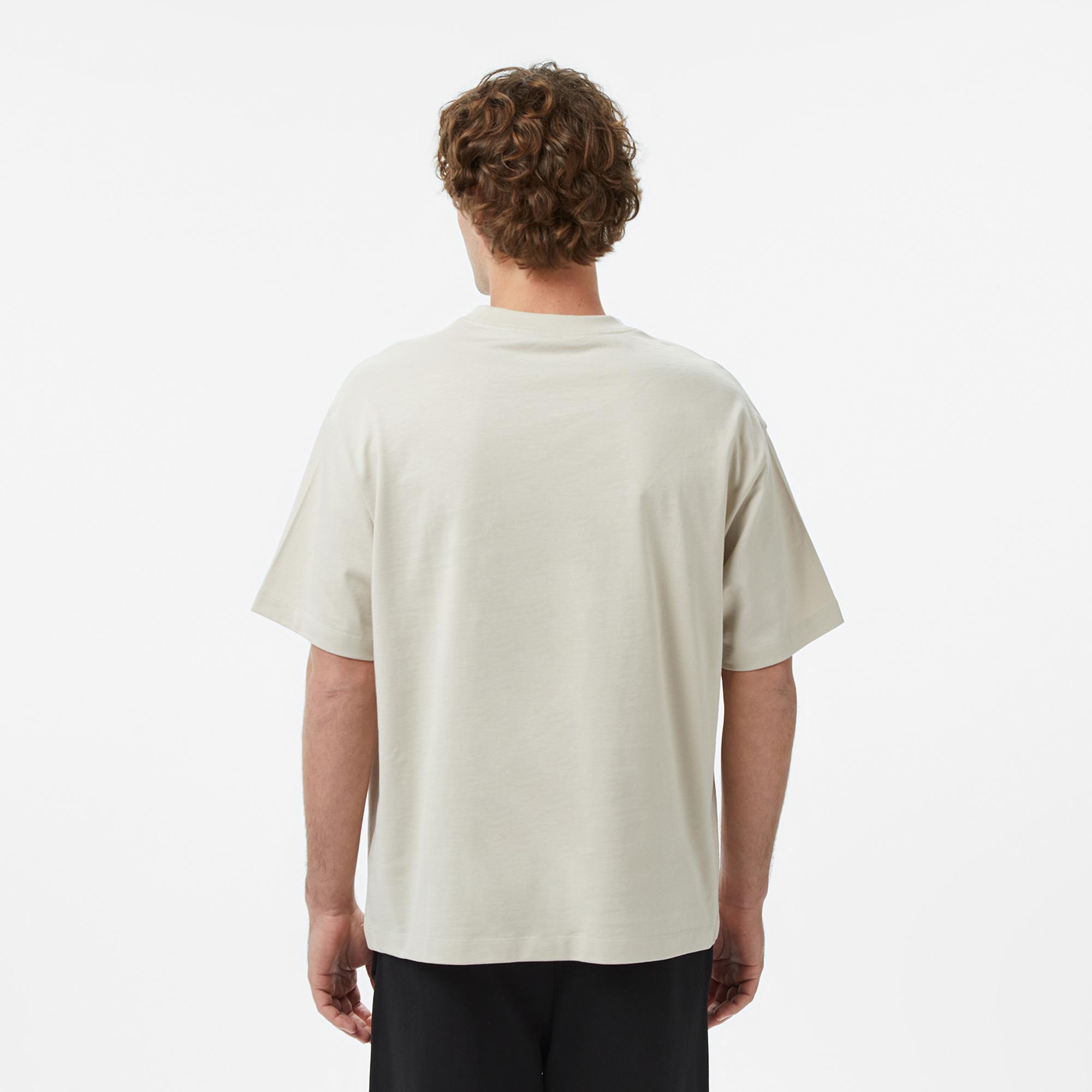 Calvin Klein Relaxed 16S Jersey Embossed Erkek Bej T-Shirt