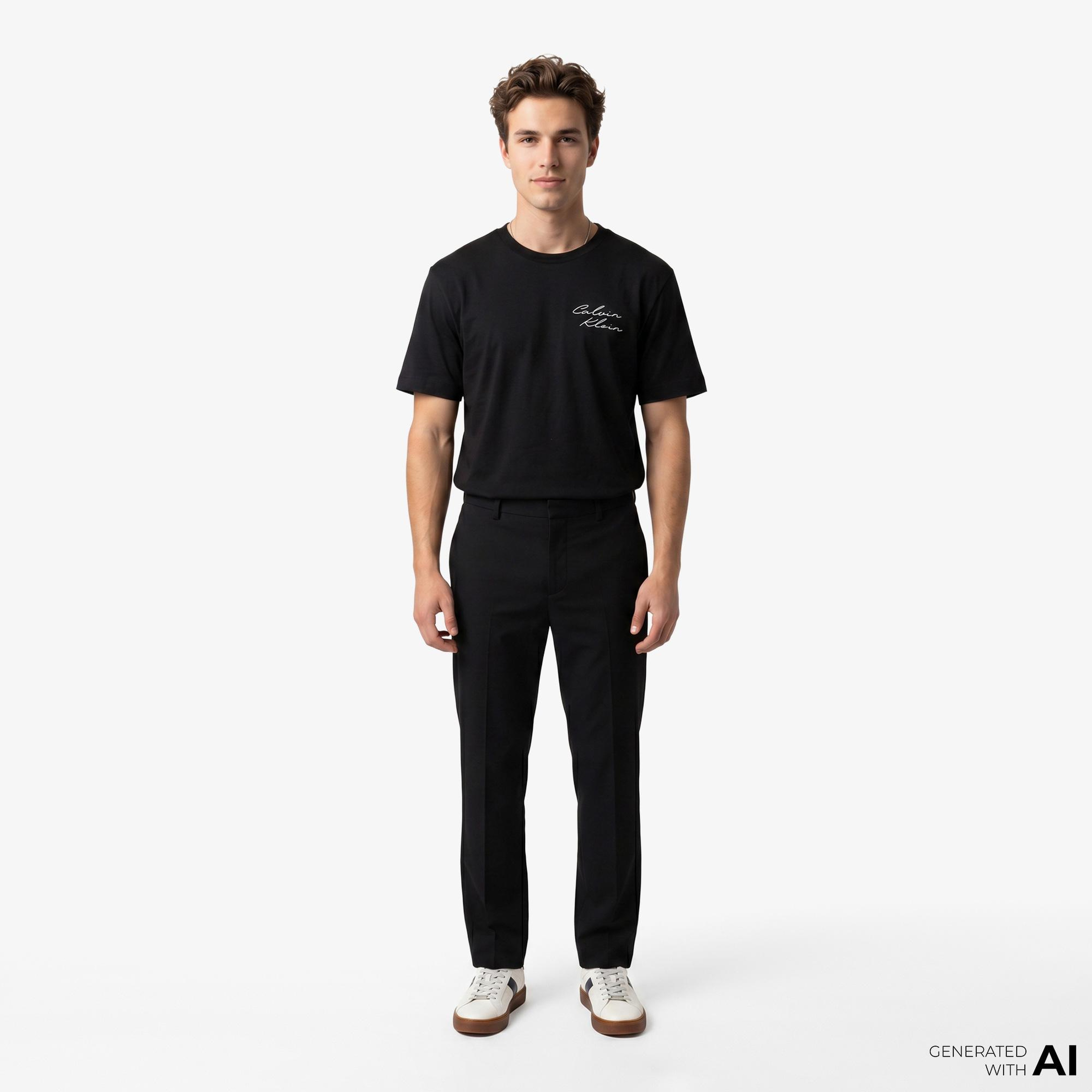 Calvin Klein April Graphic Seasonal Erkek Siyah T-Shirt