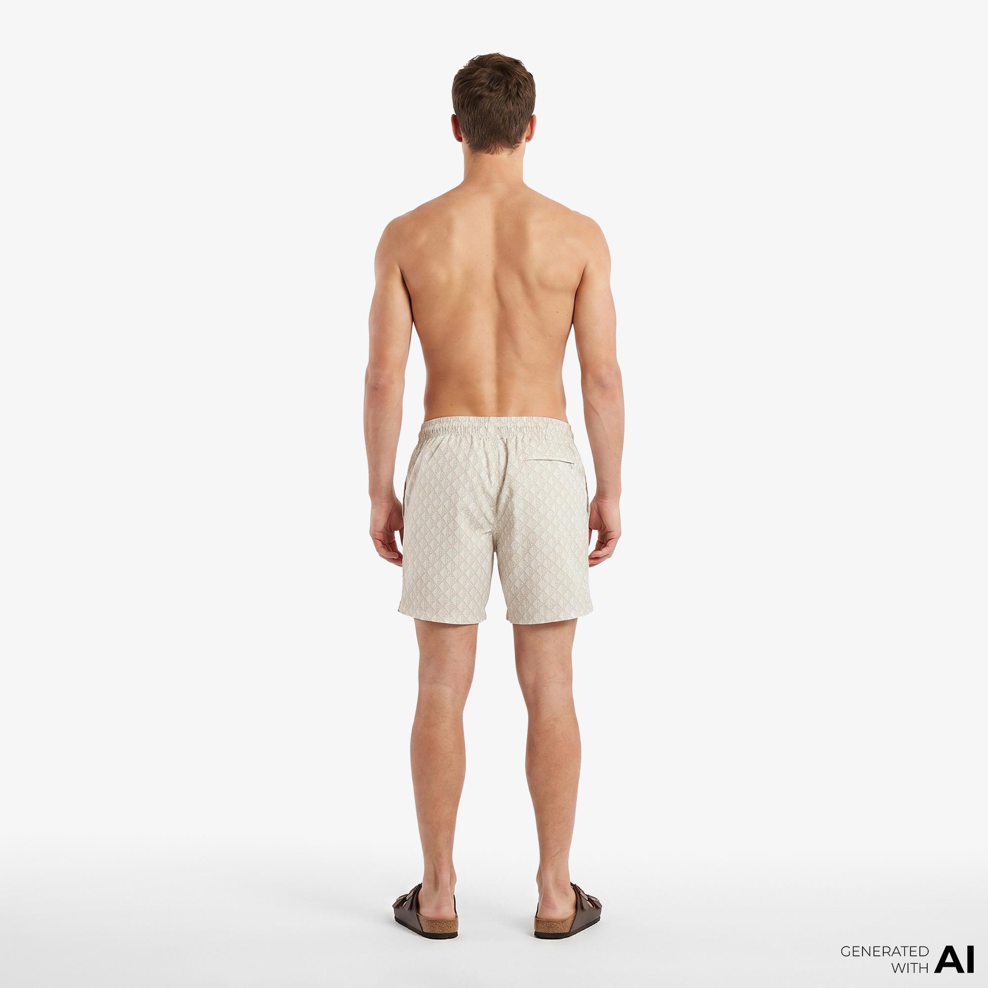 Calvin Klein Medium Drawstring Covered Erkek Haki Deniz Şortu