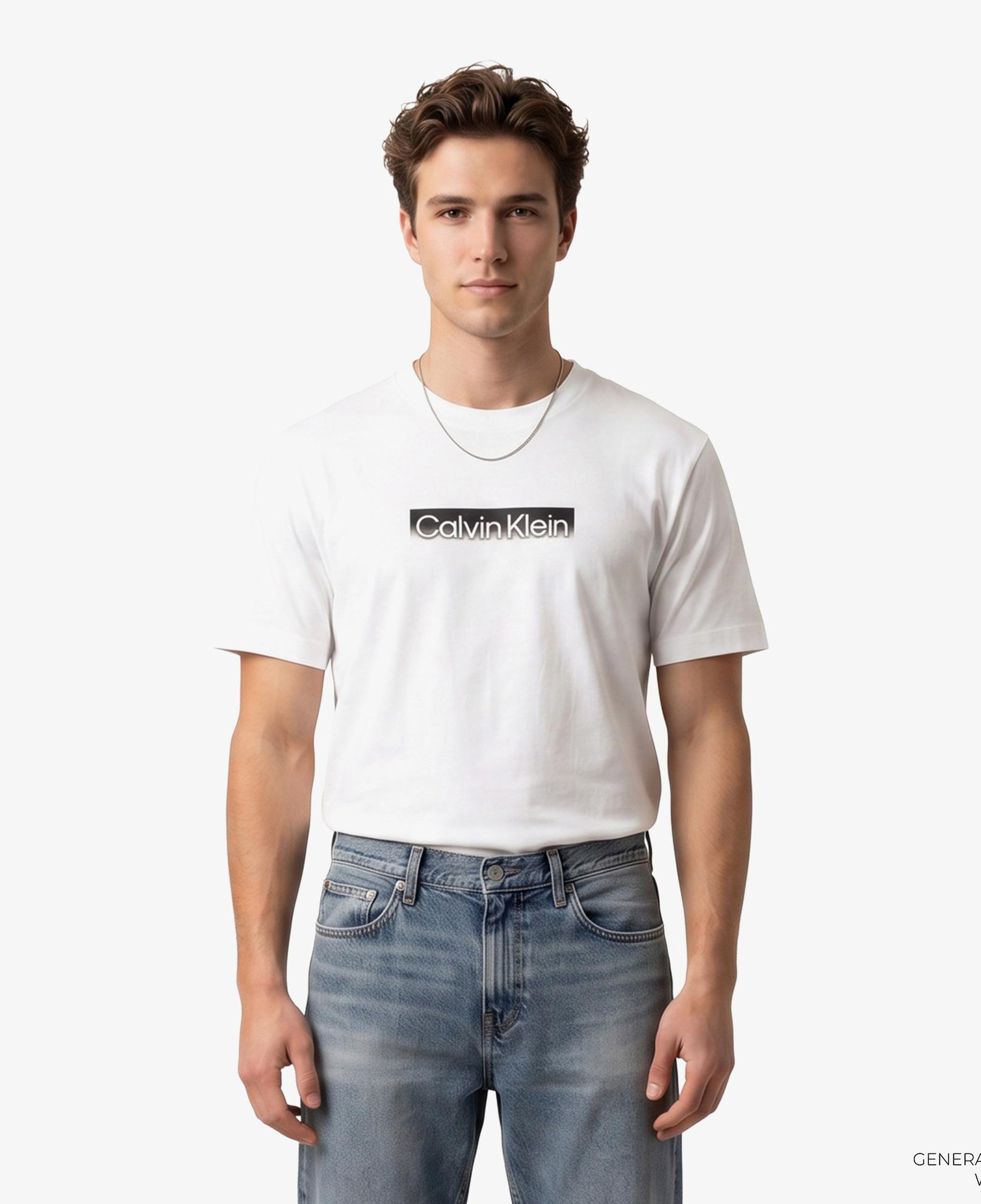 Calvin Klein 20S Sportswear Grap Erkek Beyaz T-Shirt