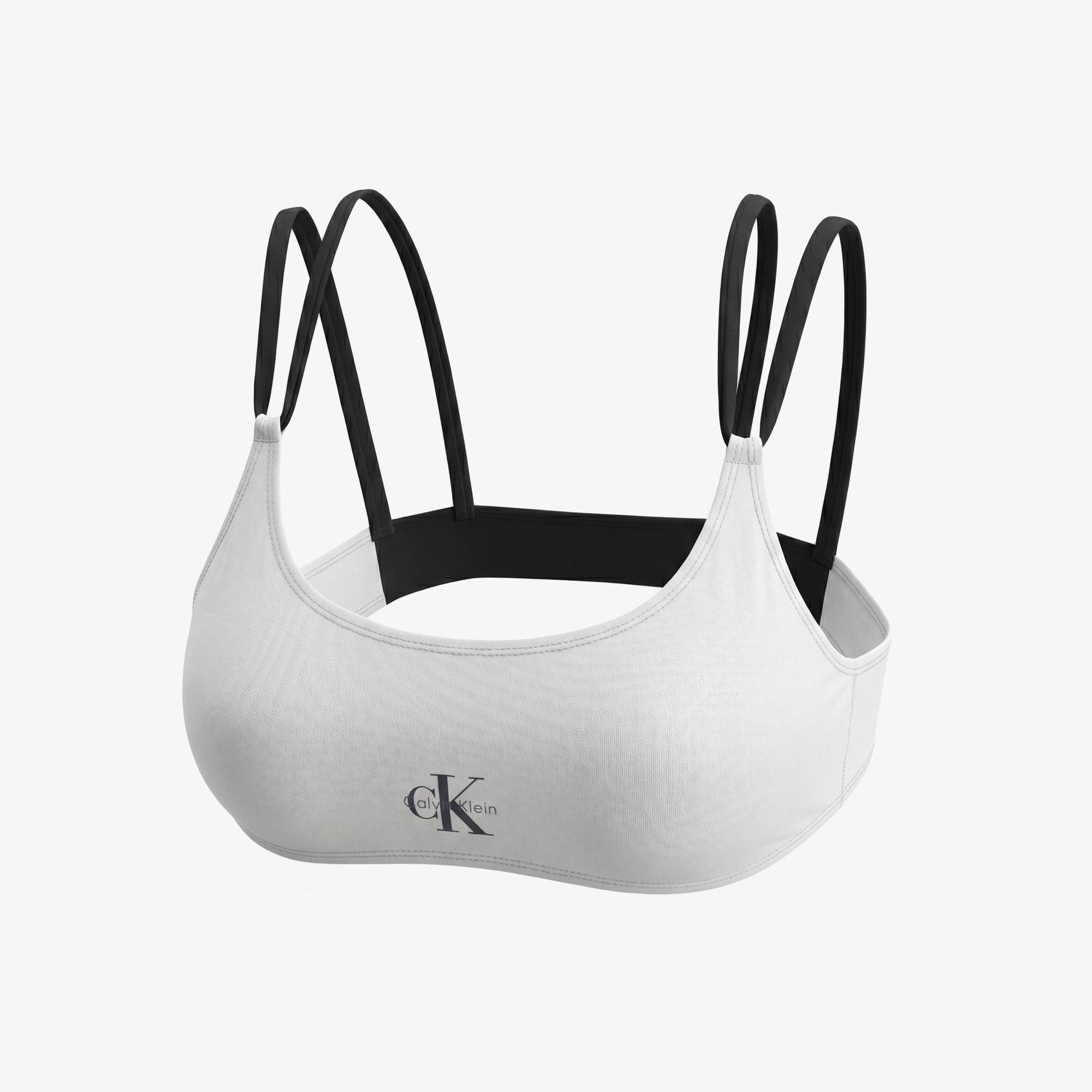Calvin Klein Spor Sütyenilette Kadın Beyaz Bikini Üstü
