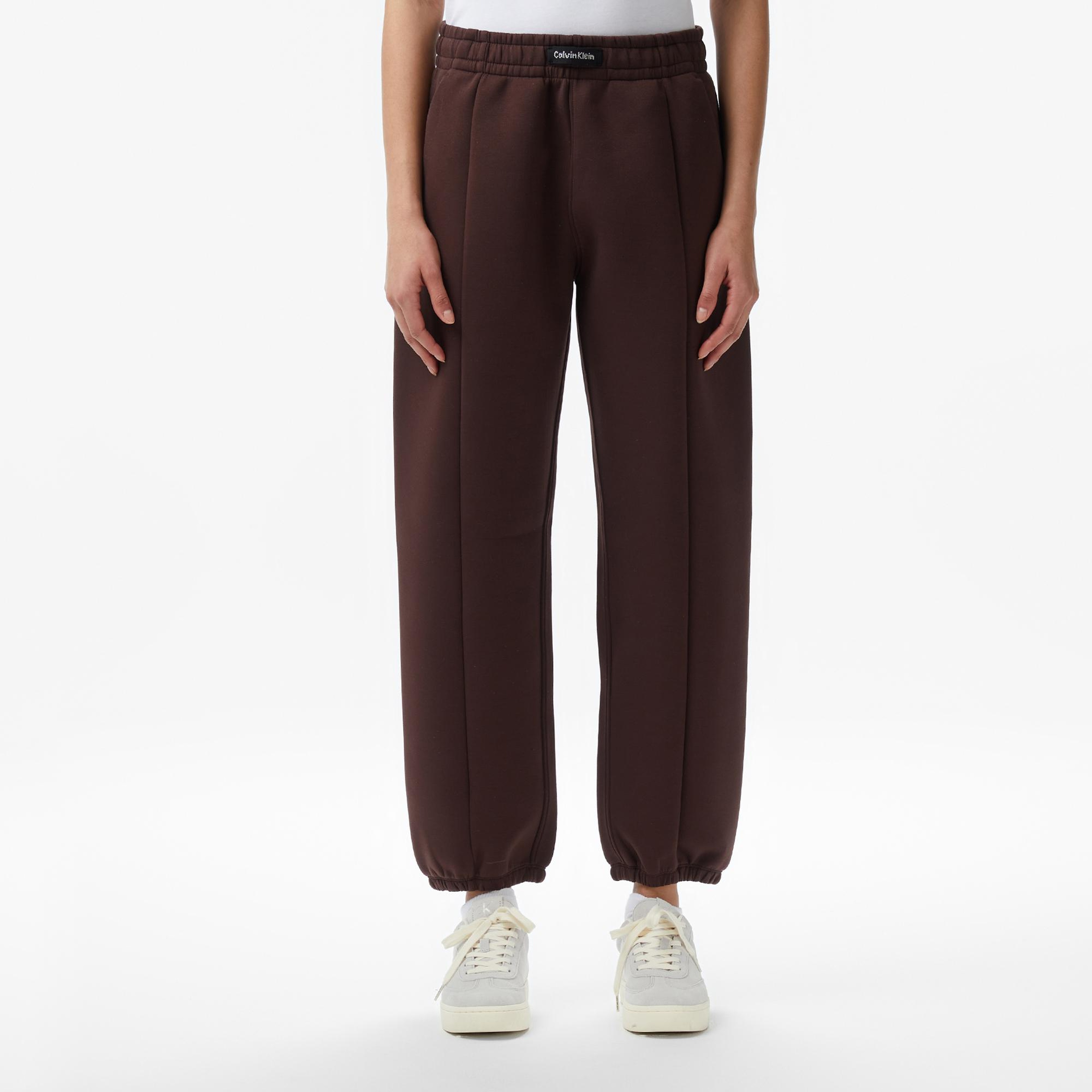 Calvin Klein Relaxed Scuba Jogger Kadın Kahverengi Eşofman Altı