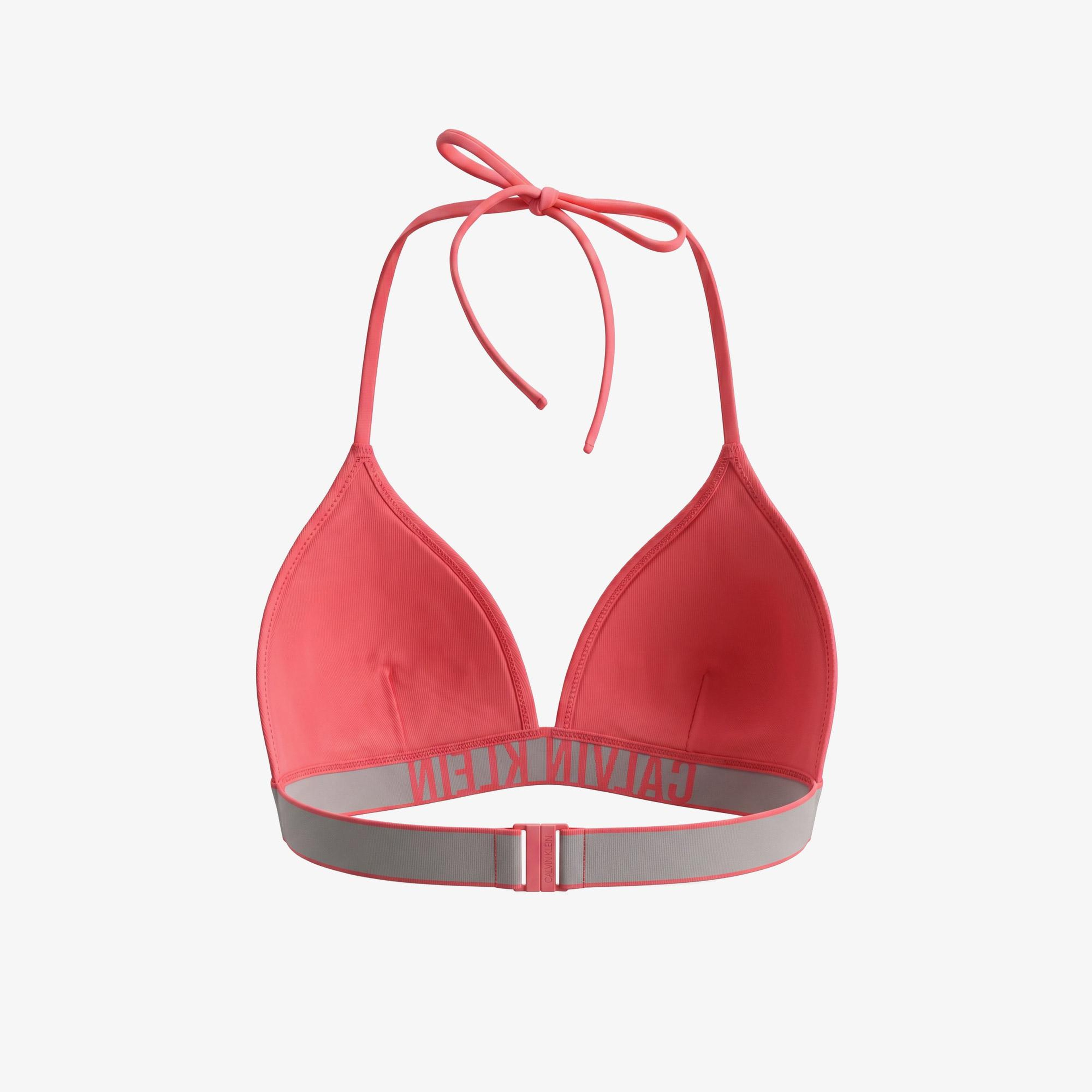 Calvin Klein Halter Triangle Kadın Pembe Bikini Üstü
