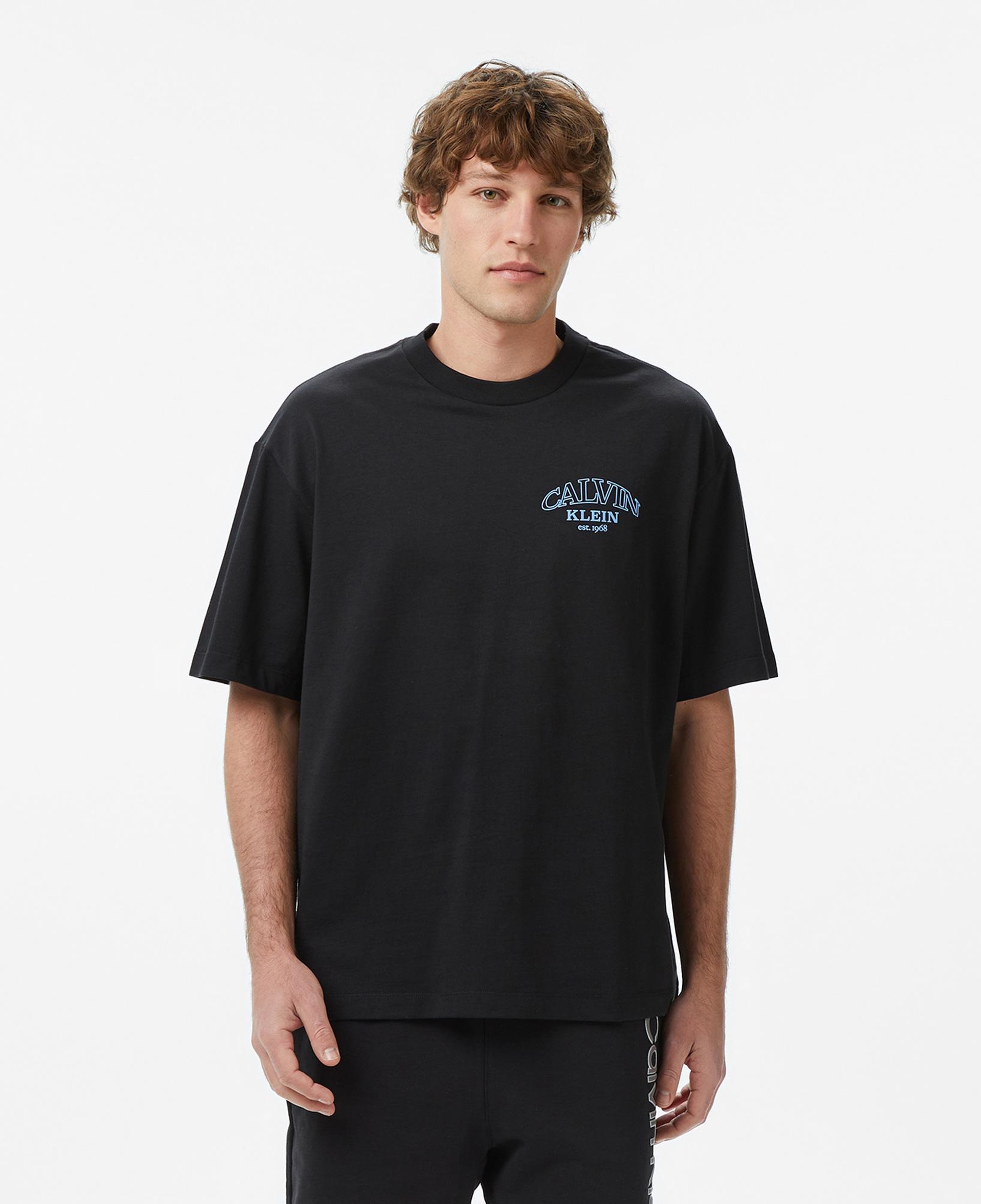 Calvin Klein Relaxed 16S Jersey Embossed Erkek Siyah T-Shirt