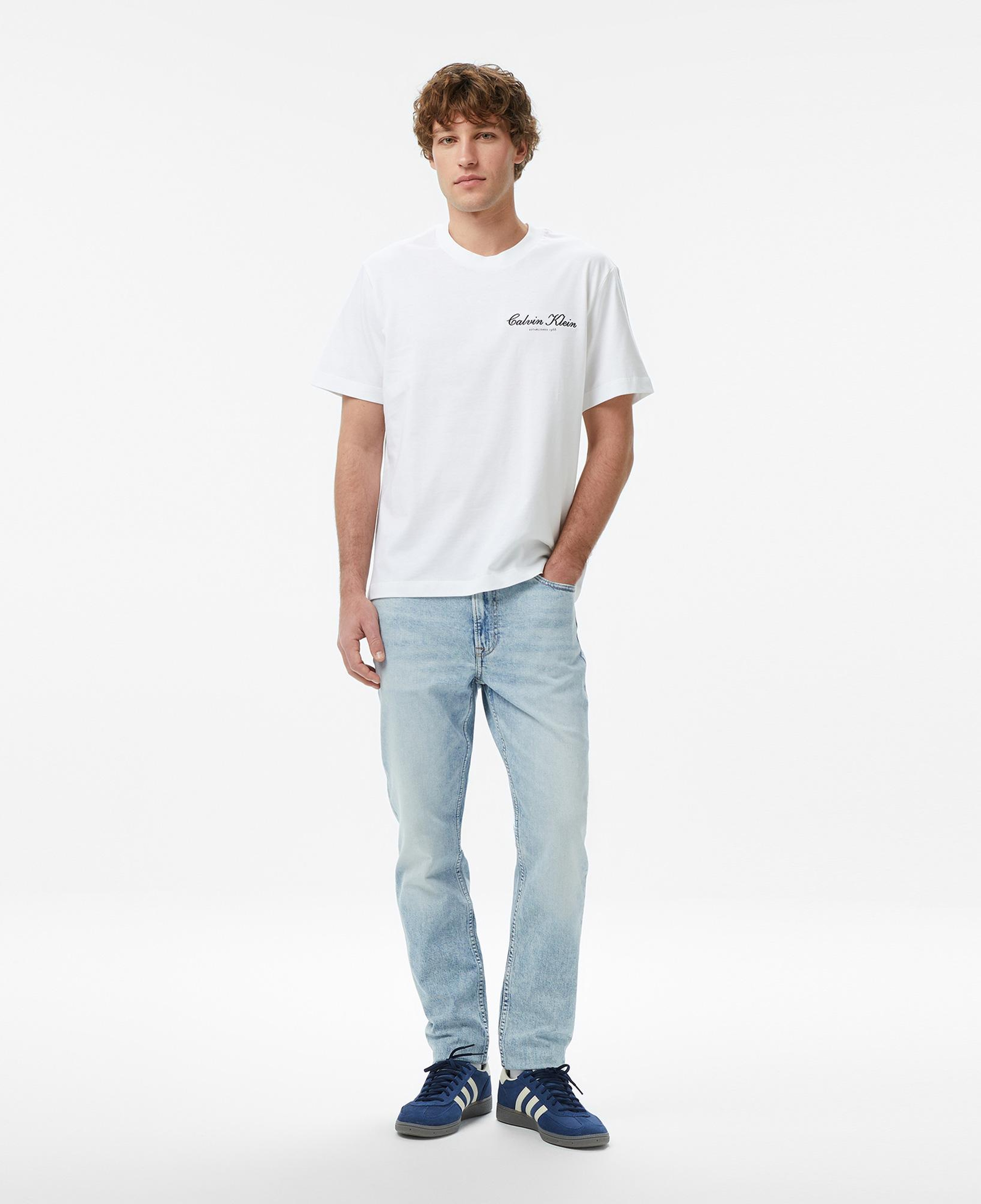 Calvin Klein 20S March Graphic Seasonal Erkek Beyaz T-Shirt