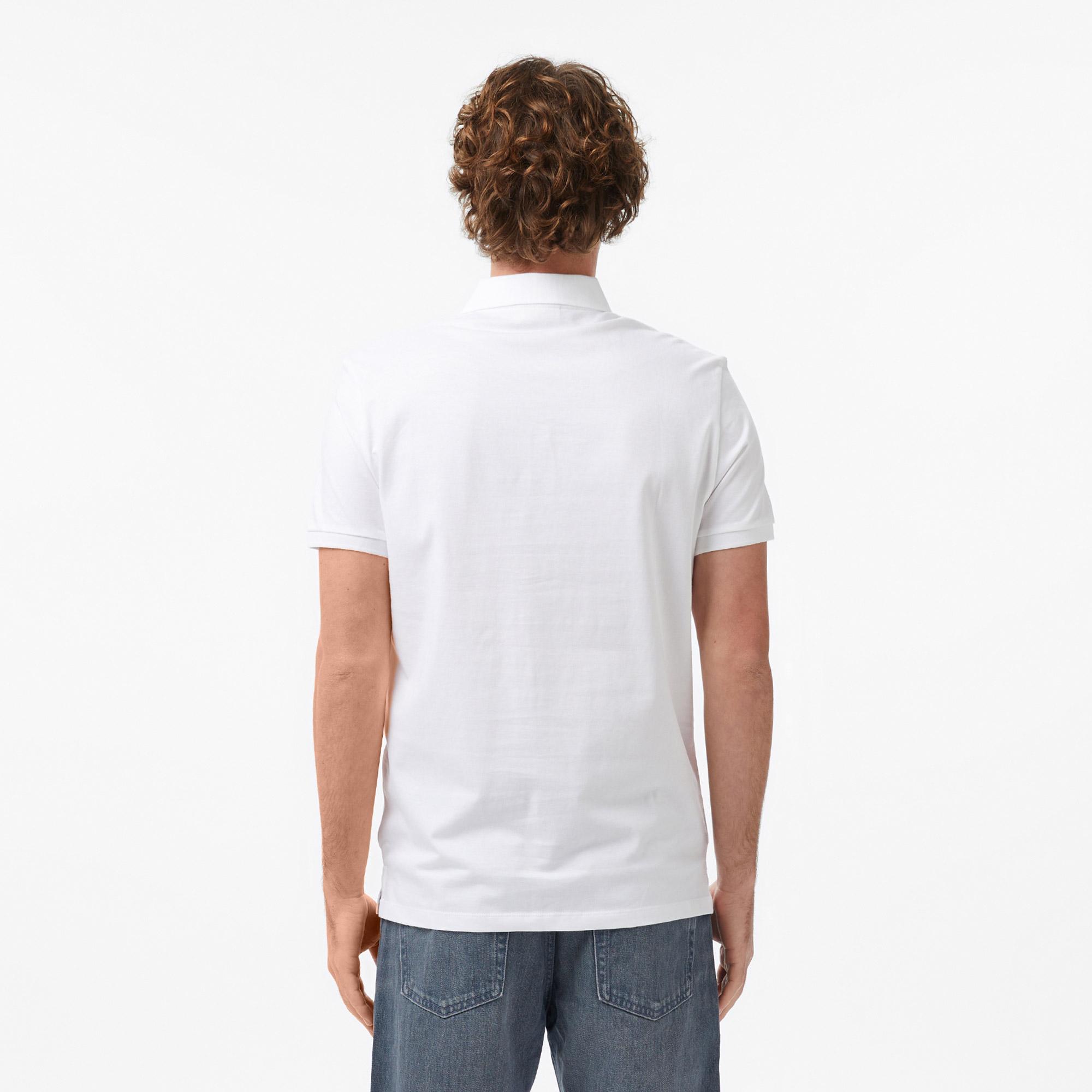 Calvin Klein Classic Monogram Erkek Beyaz Polo