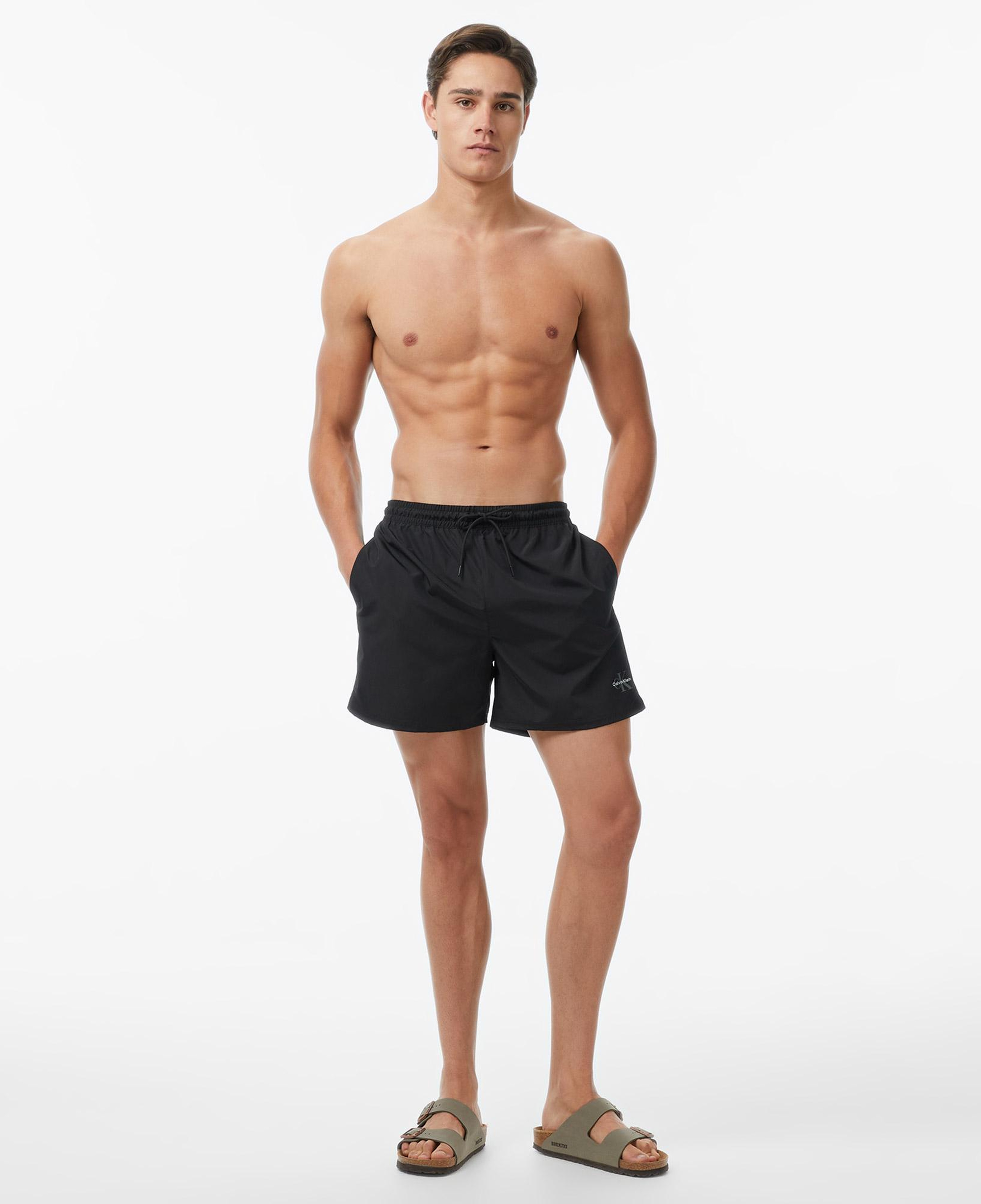 Calvin Klein Medium Drawstring Waistband Erkek Siyah Deniz Şortu