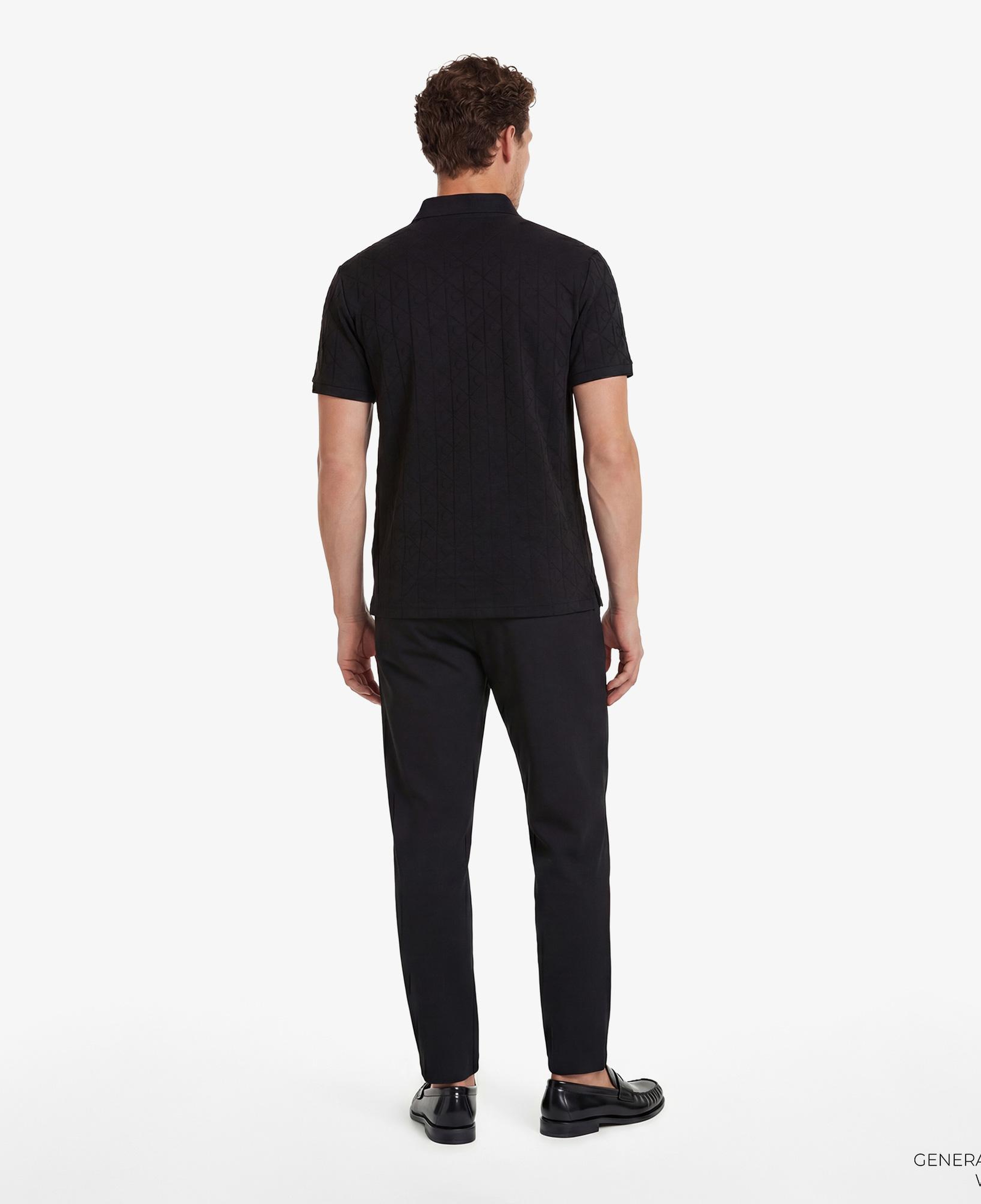 Calvin Klein Mercerized Emblem Jacquar Erkek Siyah Polo