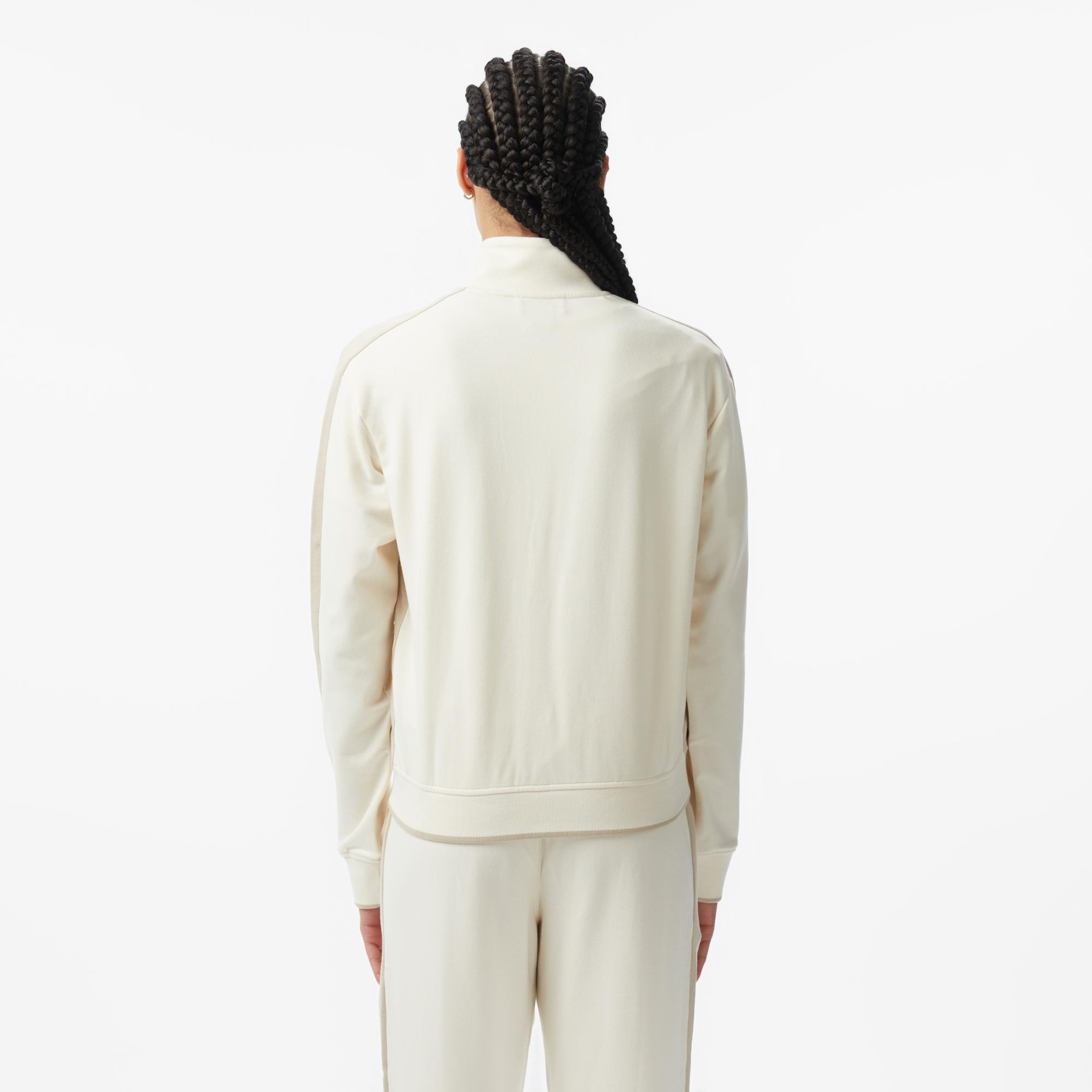 Calvin Klein Stretch Terry Track Kadın Beyaz Ceket