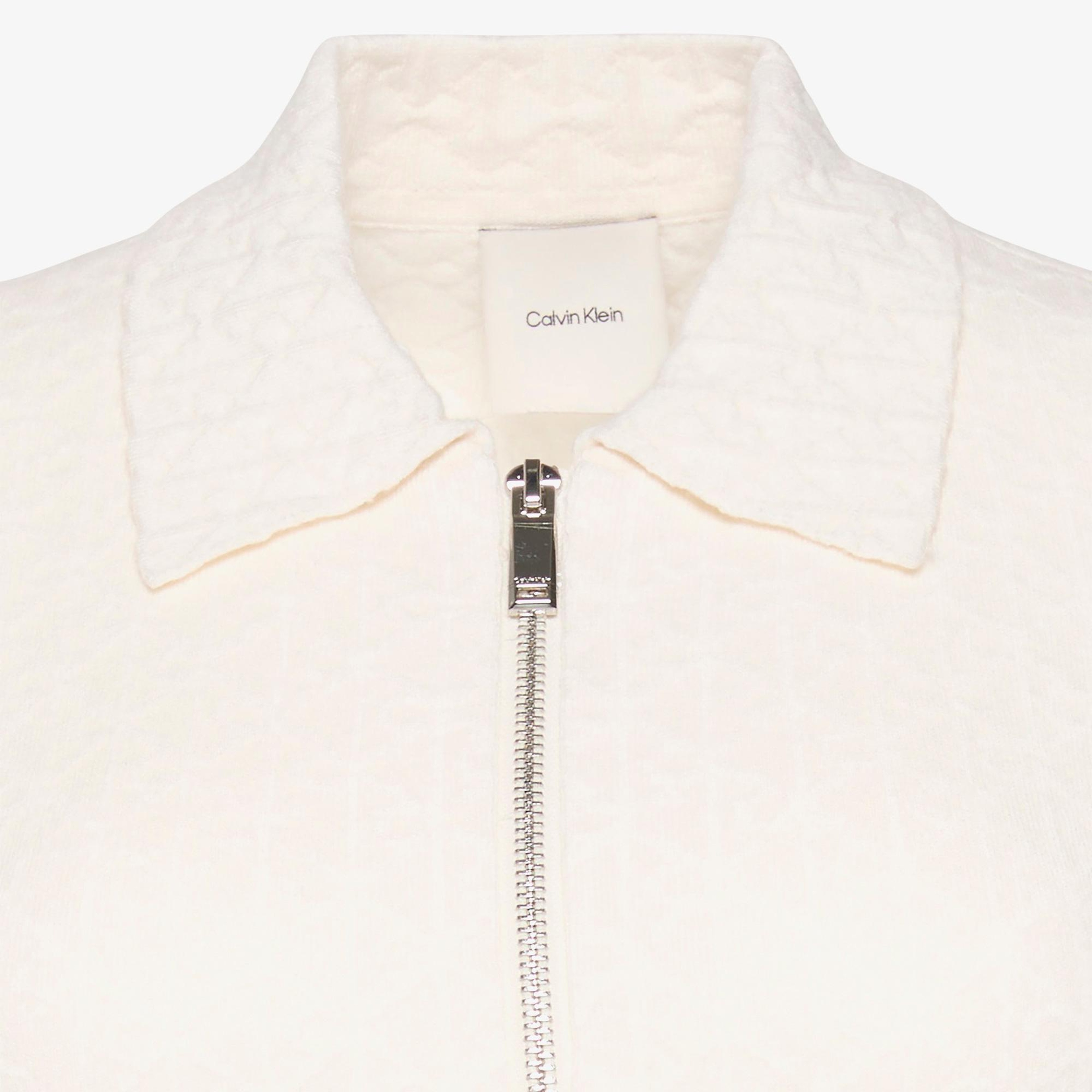 Calvin Klein Textured Kadın Beyaz Triko