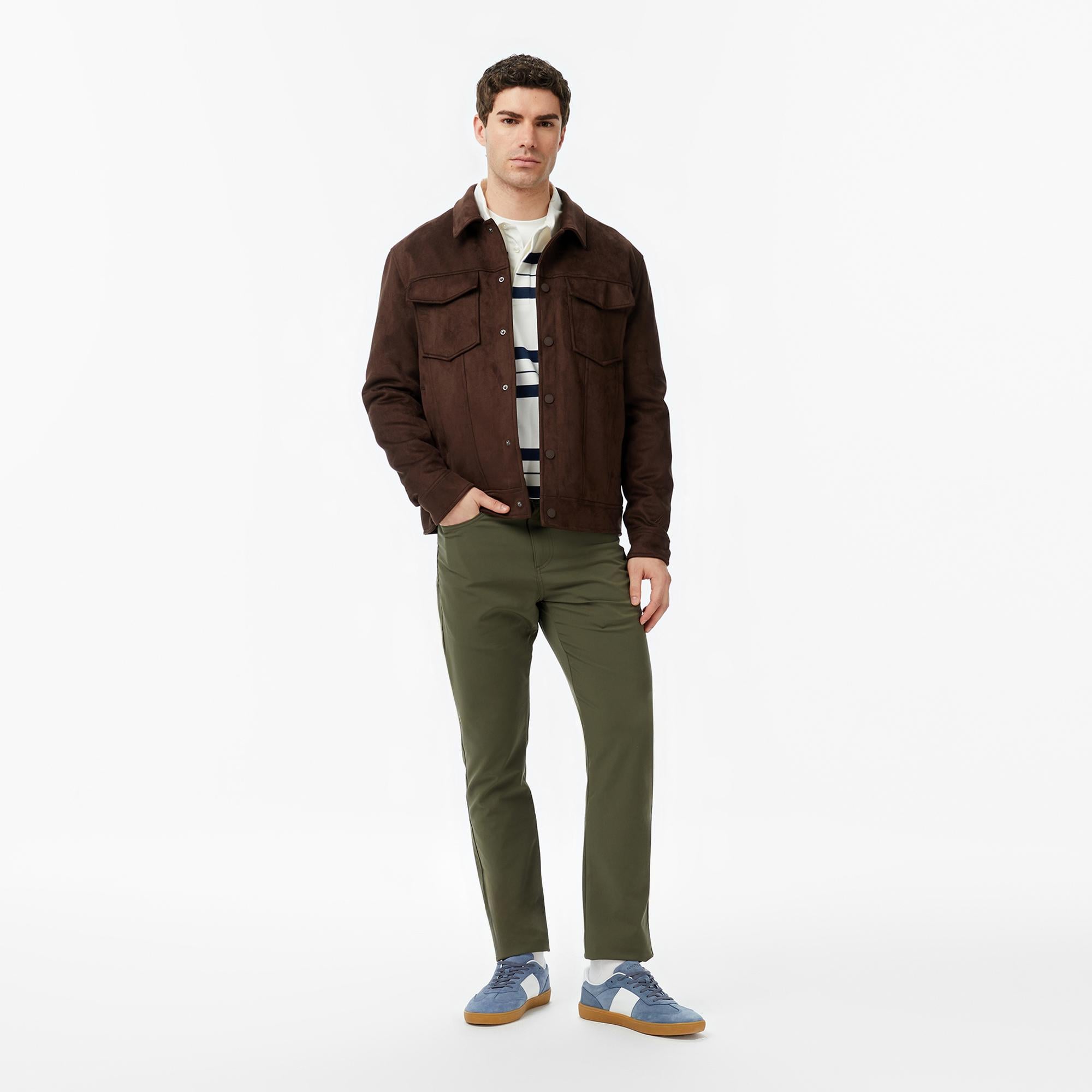 Nautica Erkek Kahverengi Regular Fit Süet Ceket