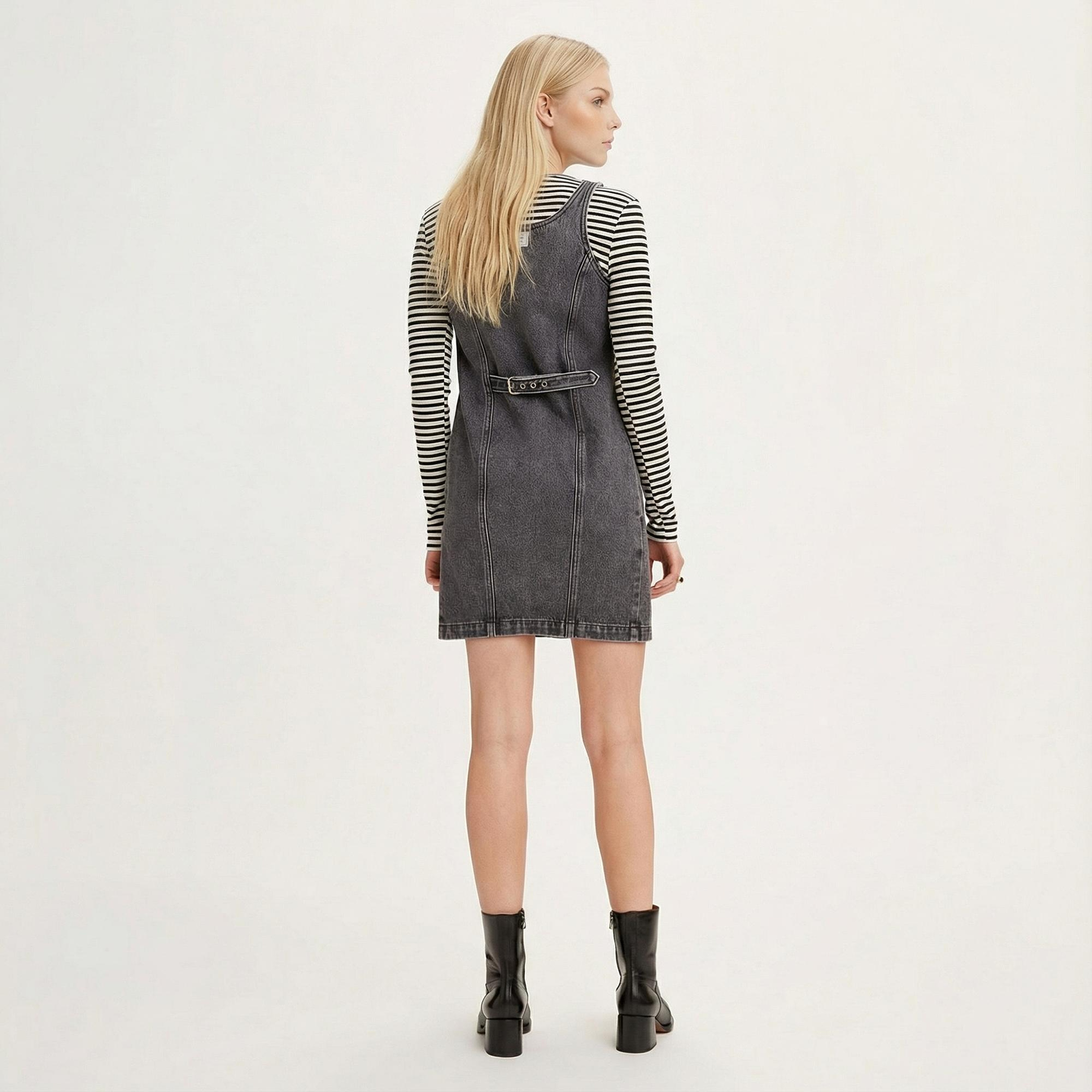 Levi's Tuli Denim Mini Dress Kadın Gri Elbise