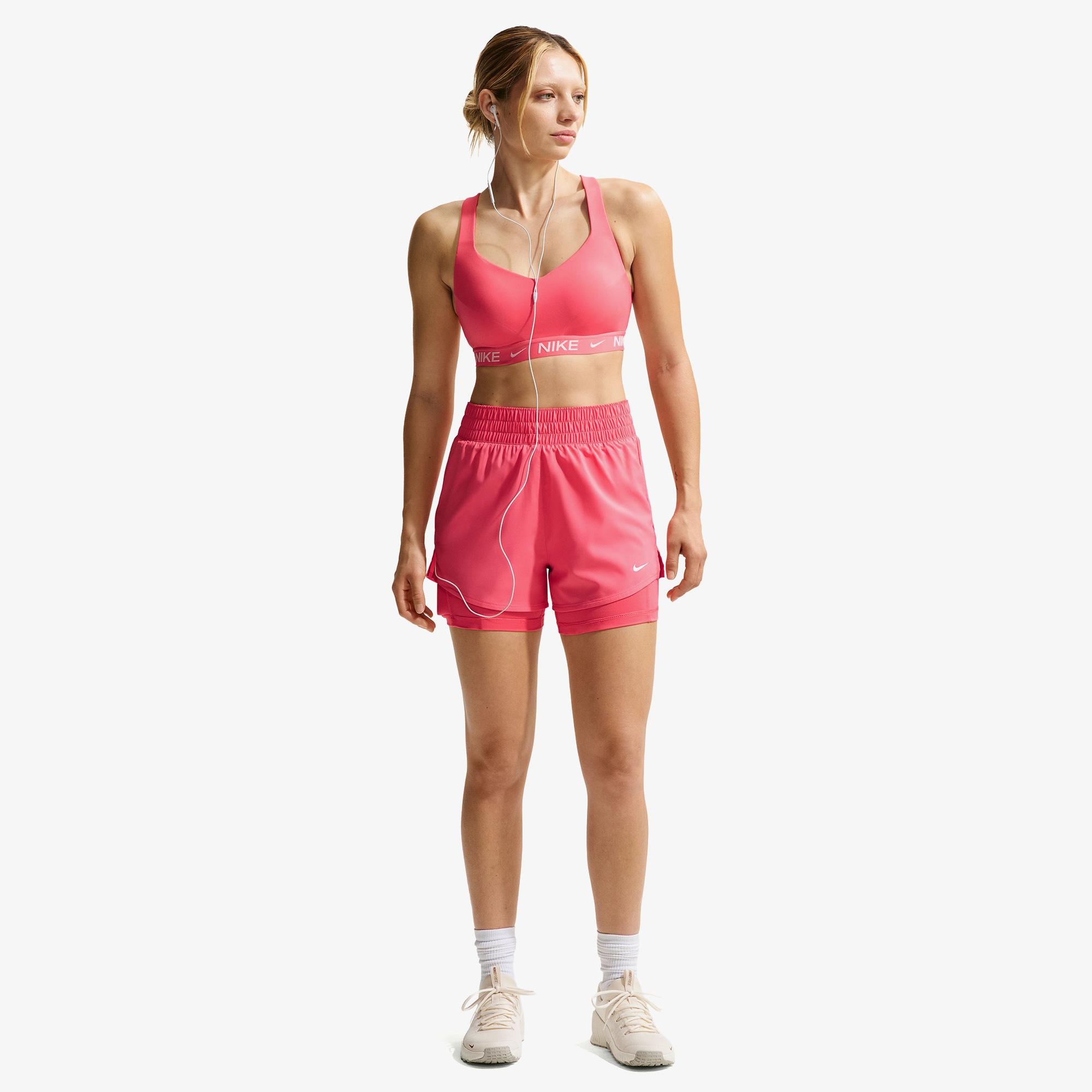 Nike Dri-Fit One Yüksek Belli 8 cm Kadın Pembe Şort
