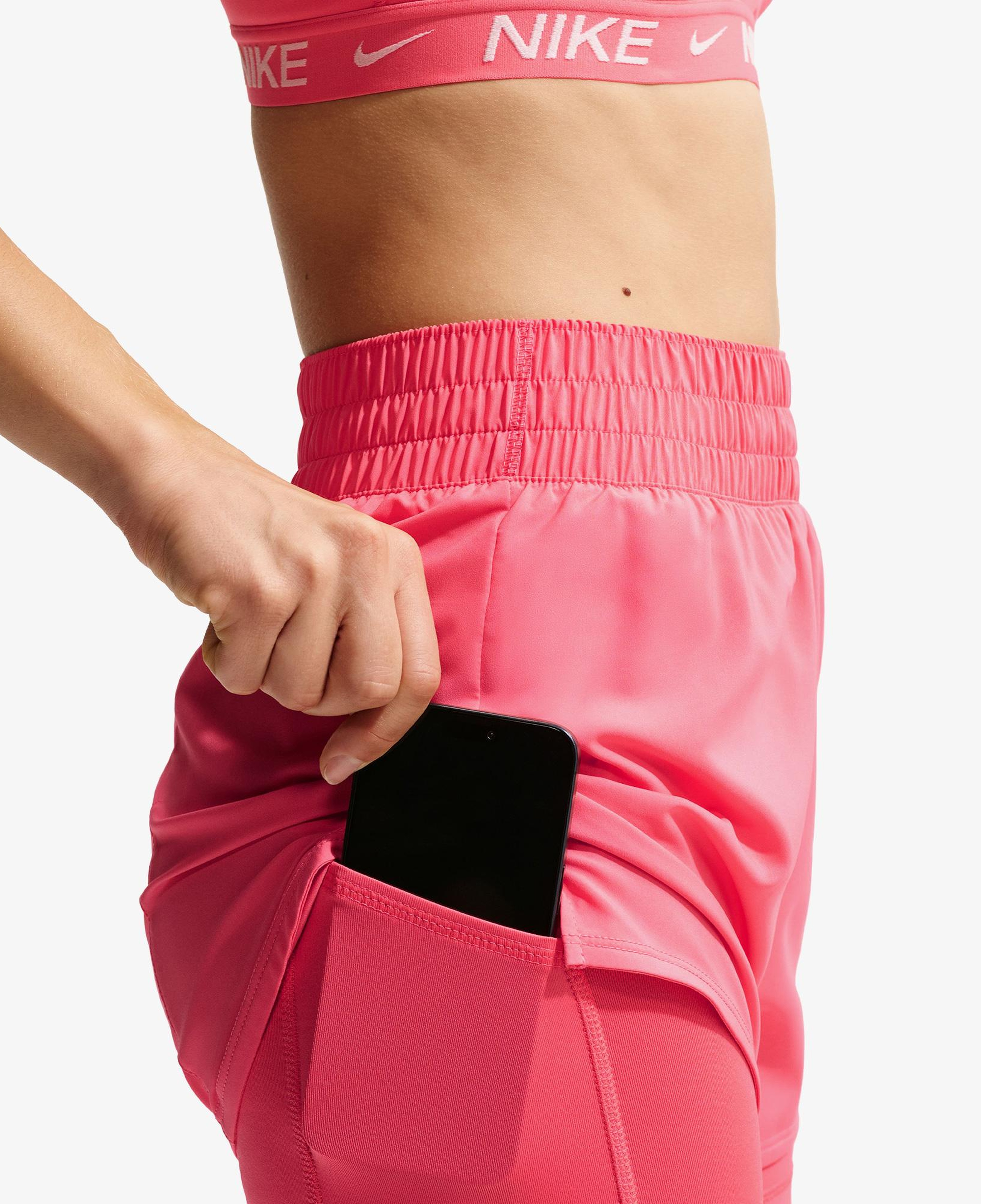 Nike Dri-Fit One Yüksek Belli 8 cm Kadın Pembe Şort