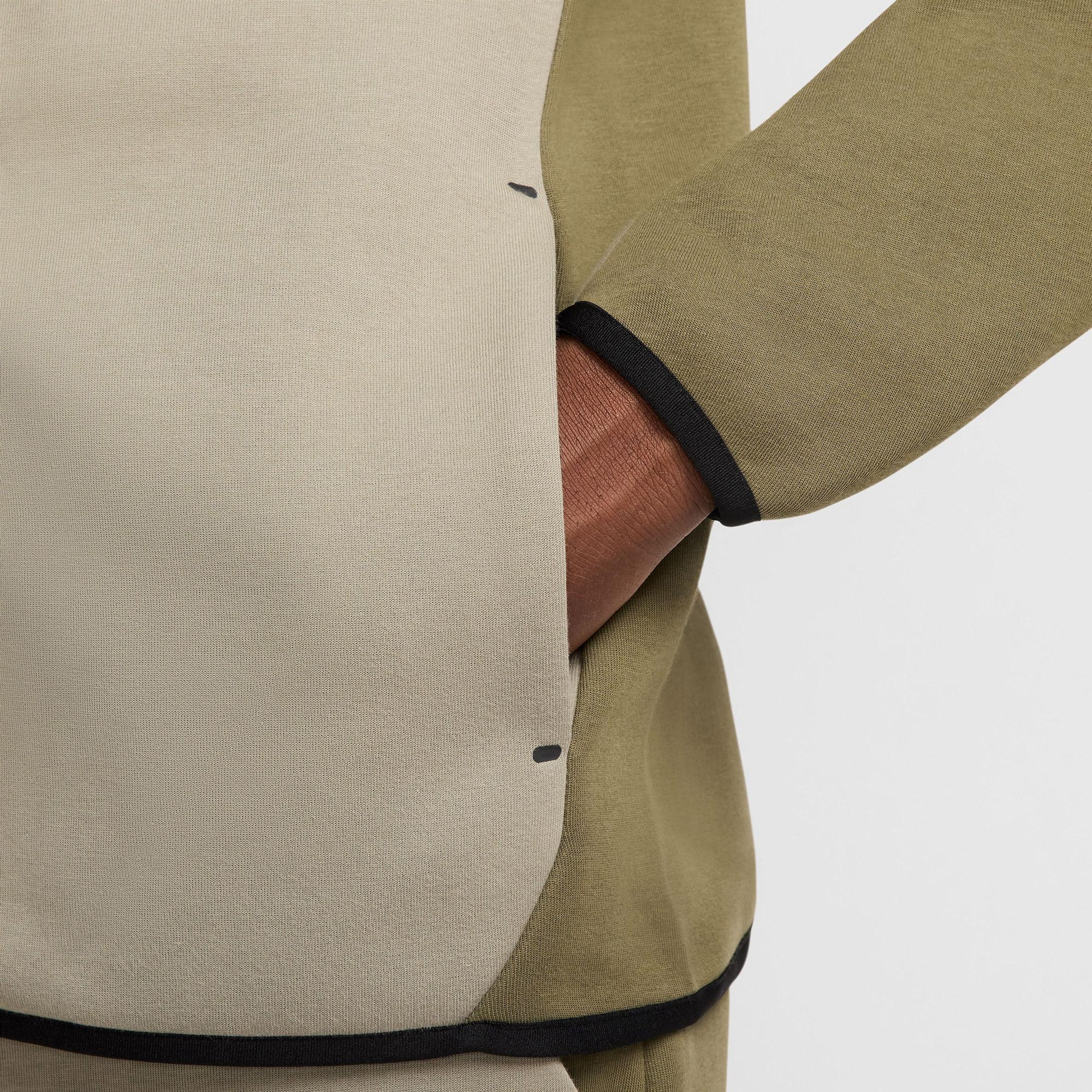 Nike Tech Fleece Erkek Haki Kapüşonlu Hoodie