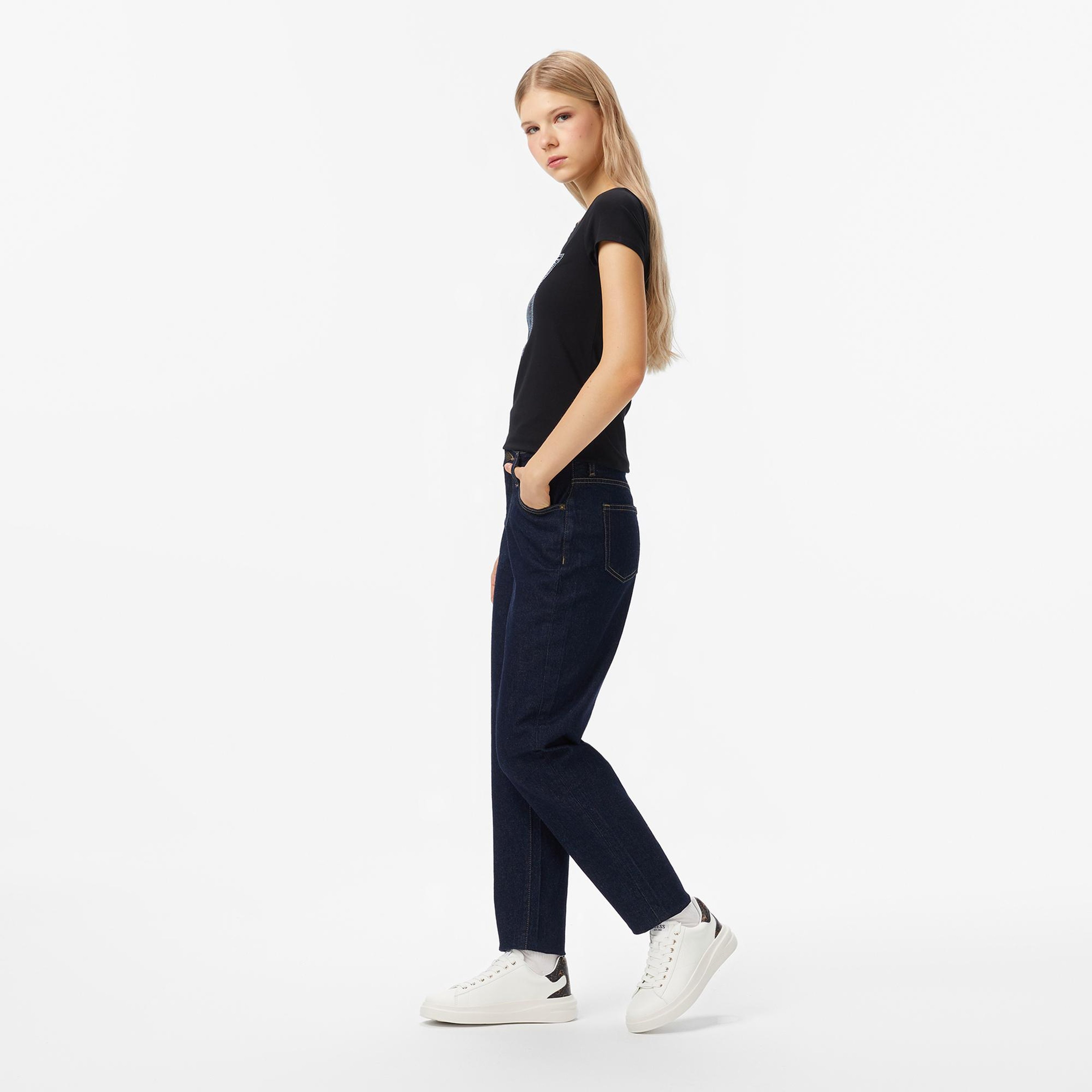 Guess Elbina Logo Kadın Beyaz Sneaker