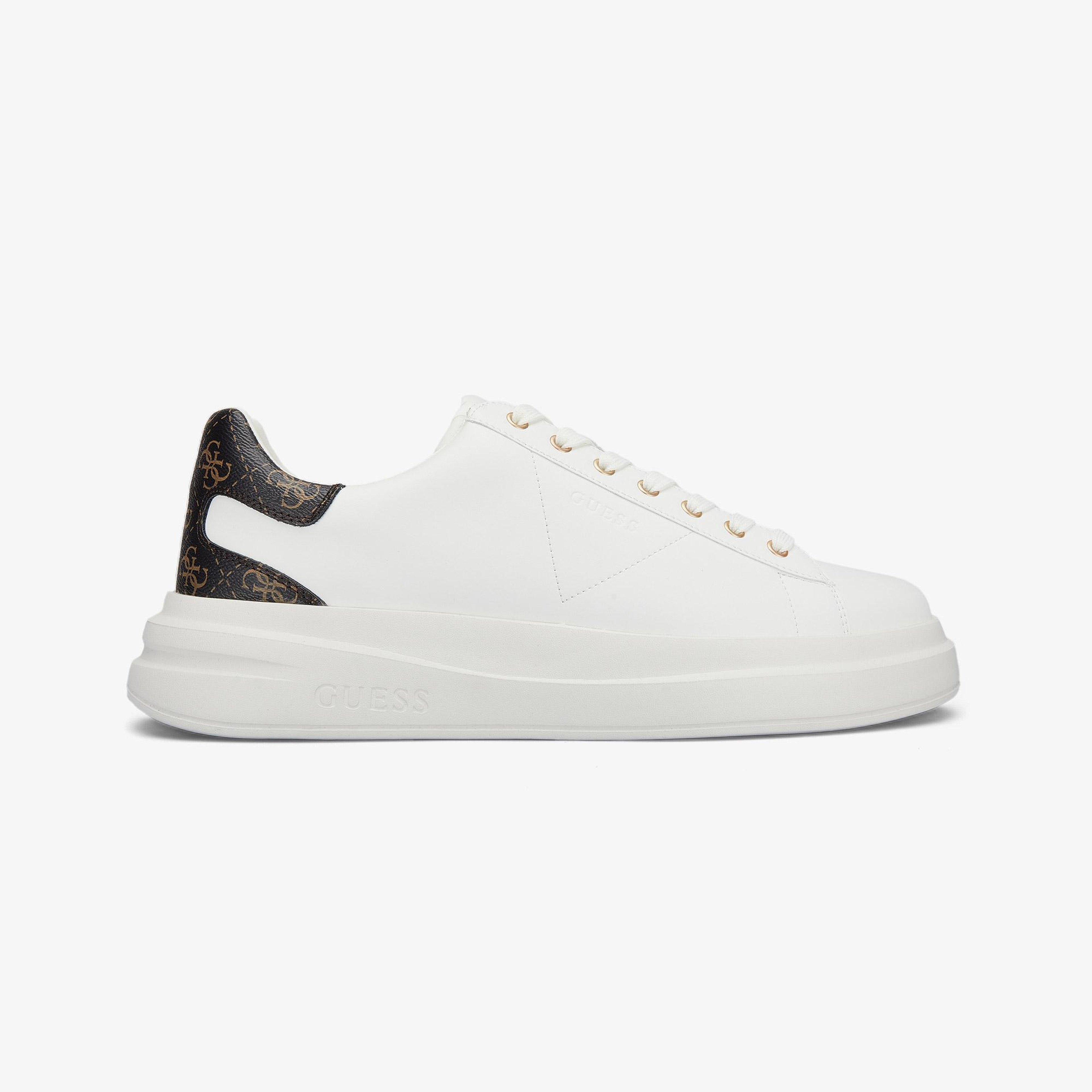 Guess Elba Leather Erkek Beyaz Sneaker