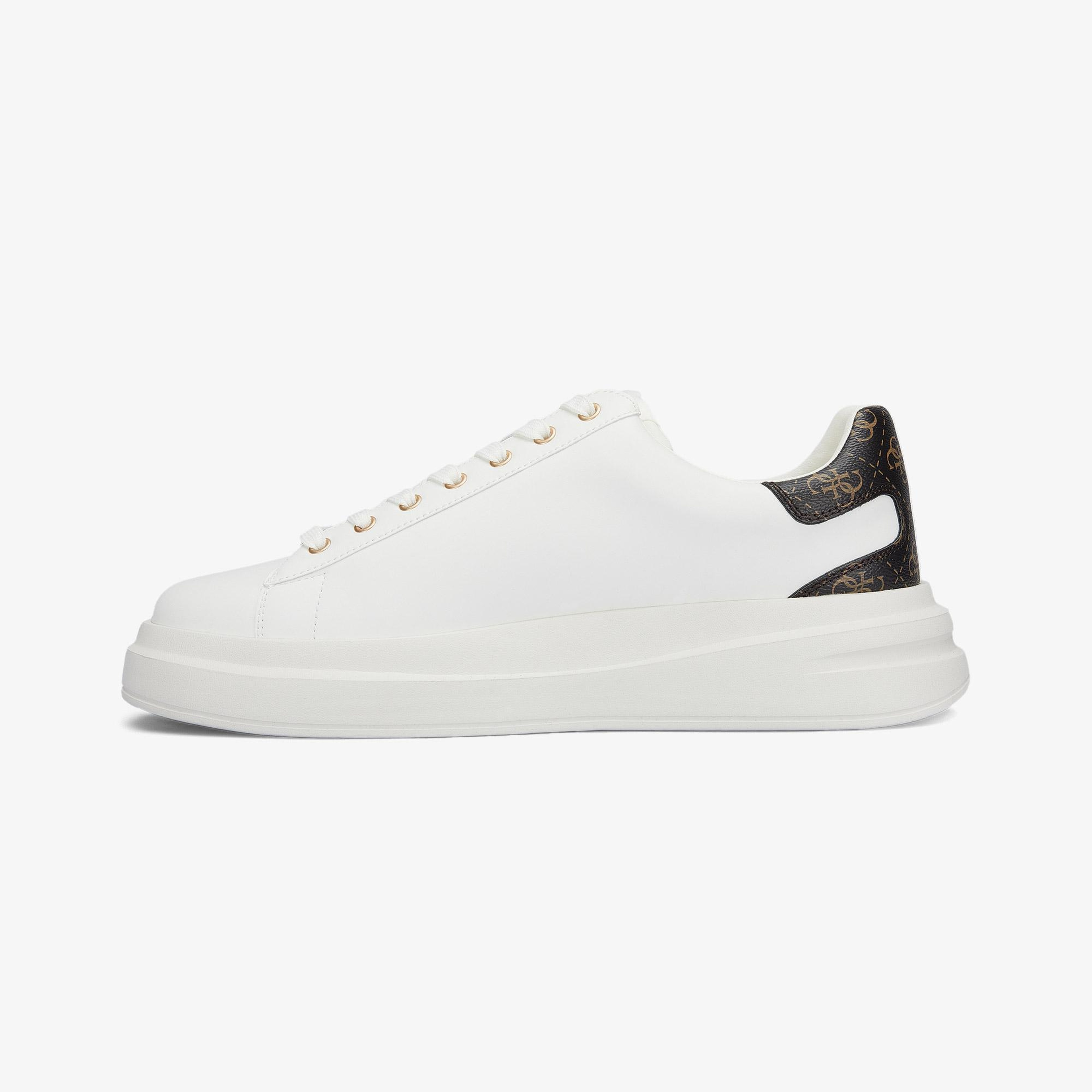 Guess Elba Leather Erkek Beyaz Sneaker