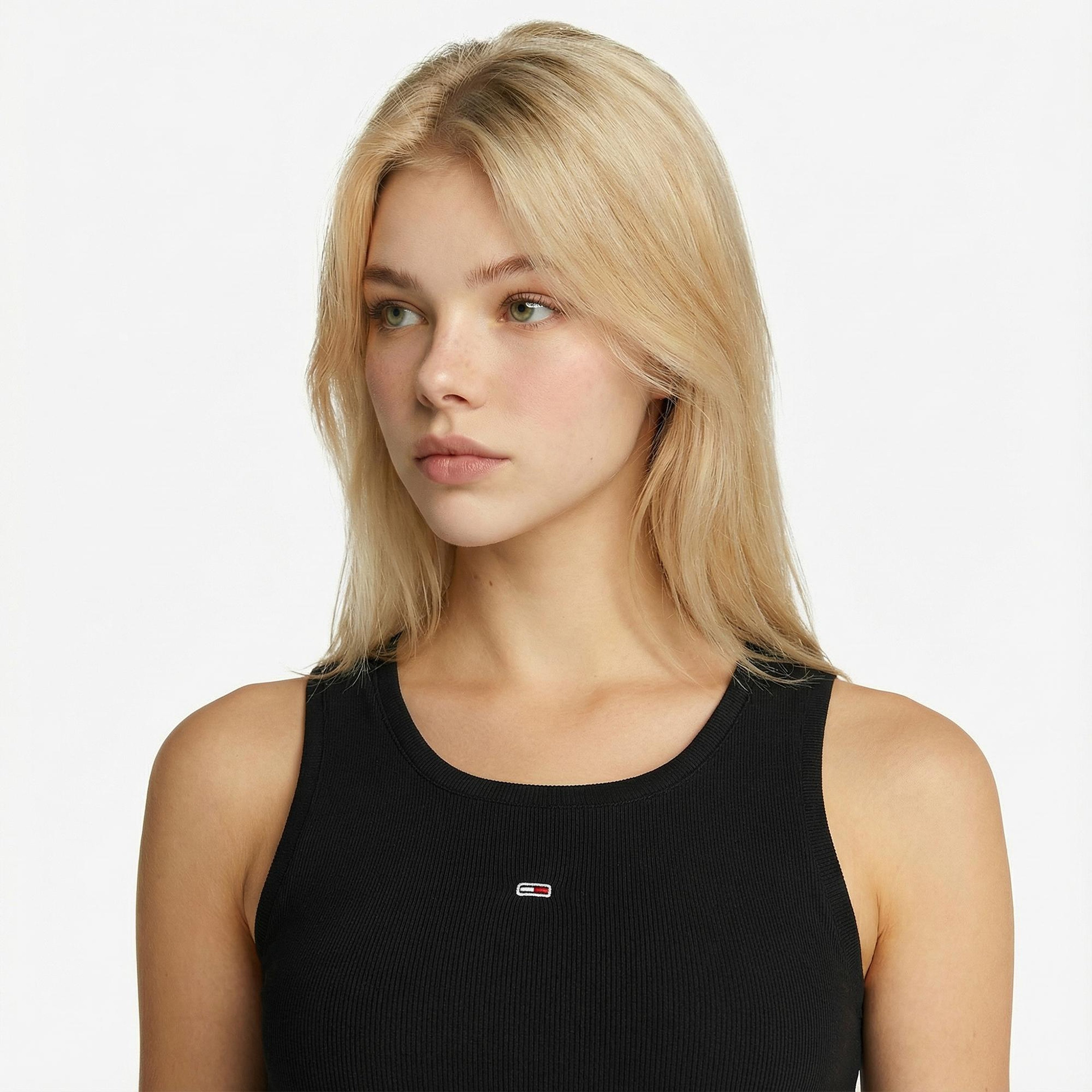 Tommy Hilfiger Denim Essentials Kadın Siyah Elbise