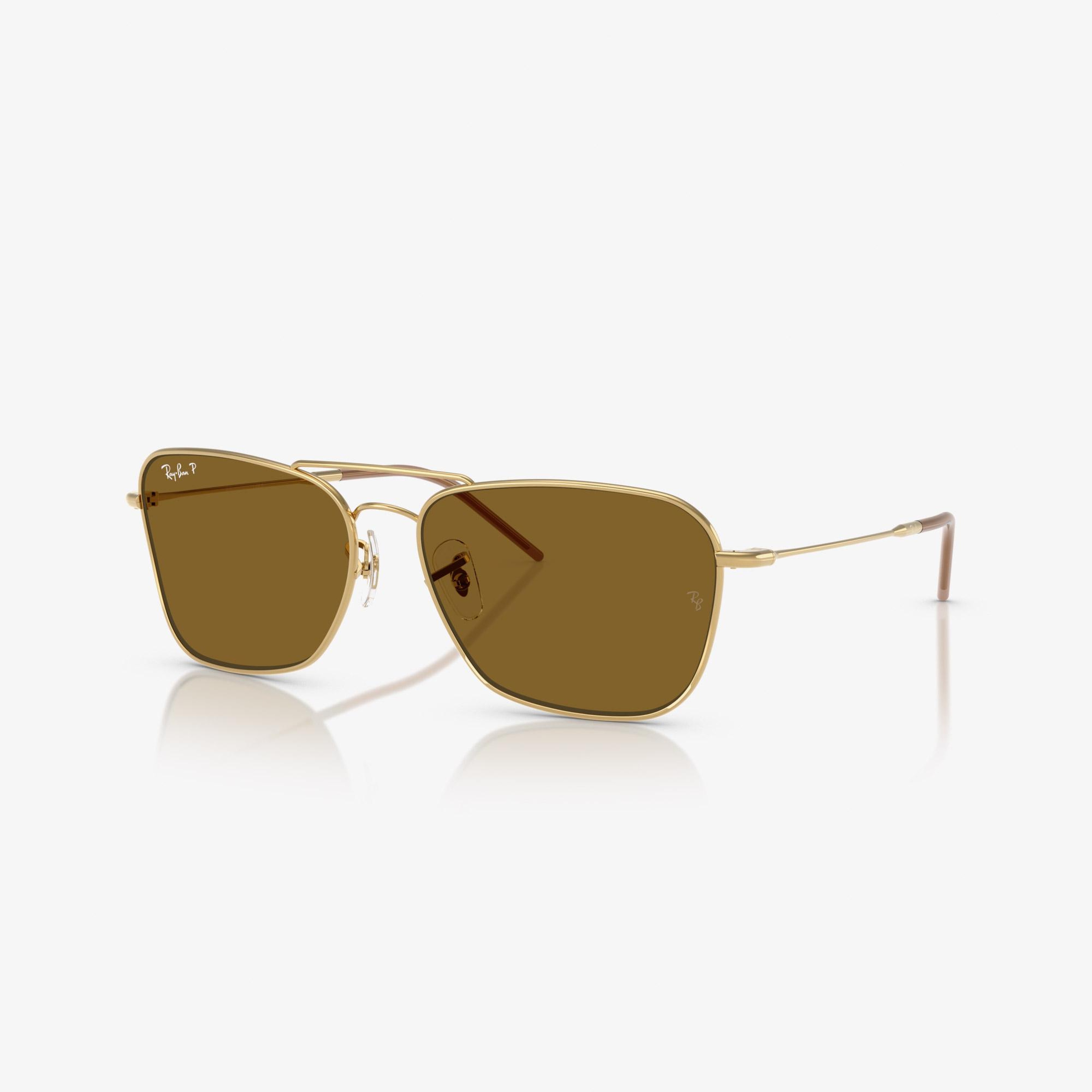 Ray-Ban Caravan Reverse RBR0102S Unisex Altın Rengi Güneş Gözlüğü