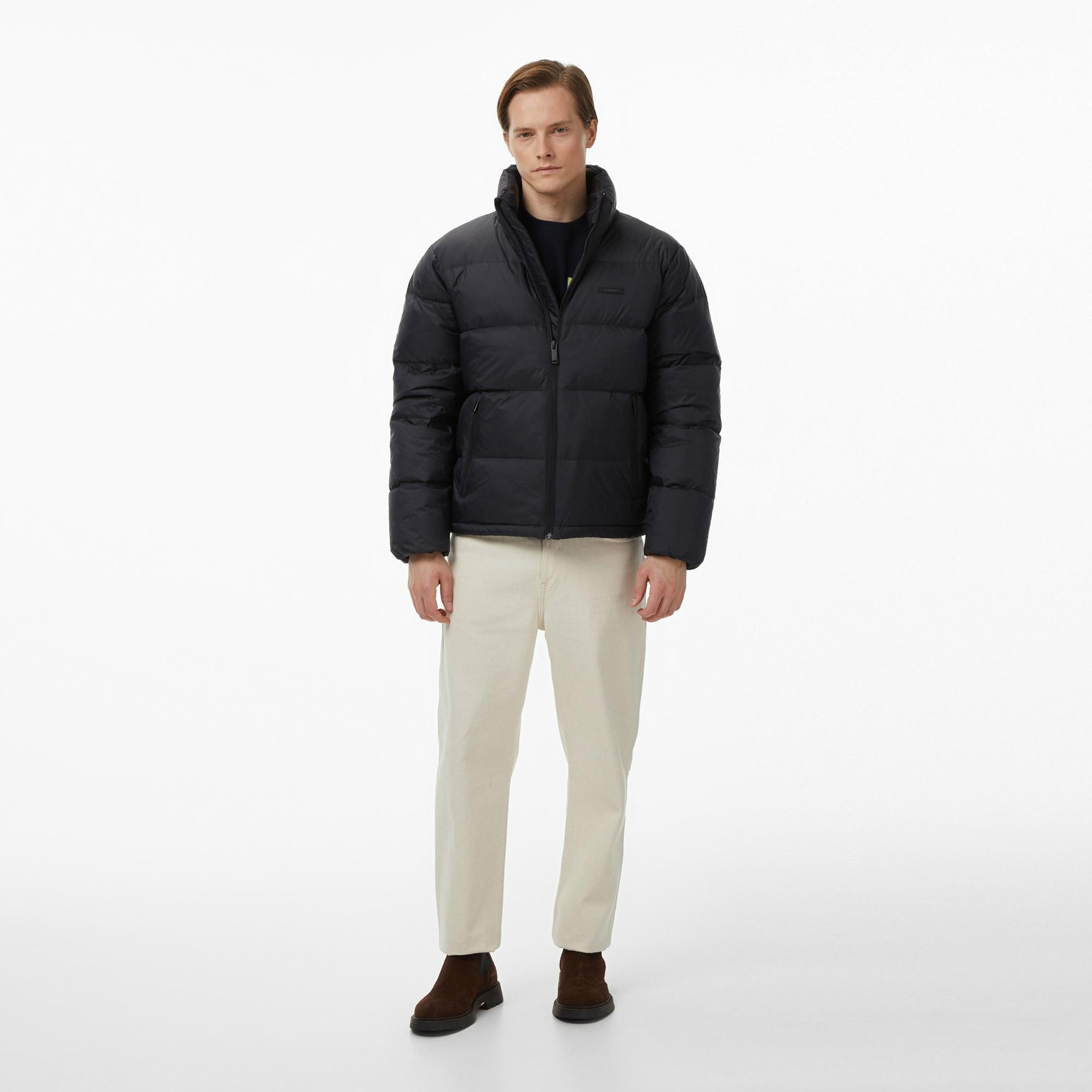 Calvin Klein Nylon Down Puffer Erkek Siyah Mont