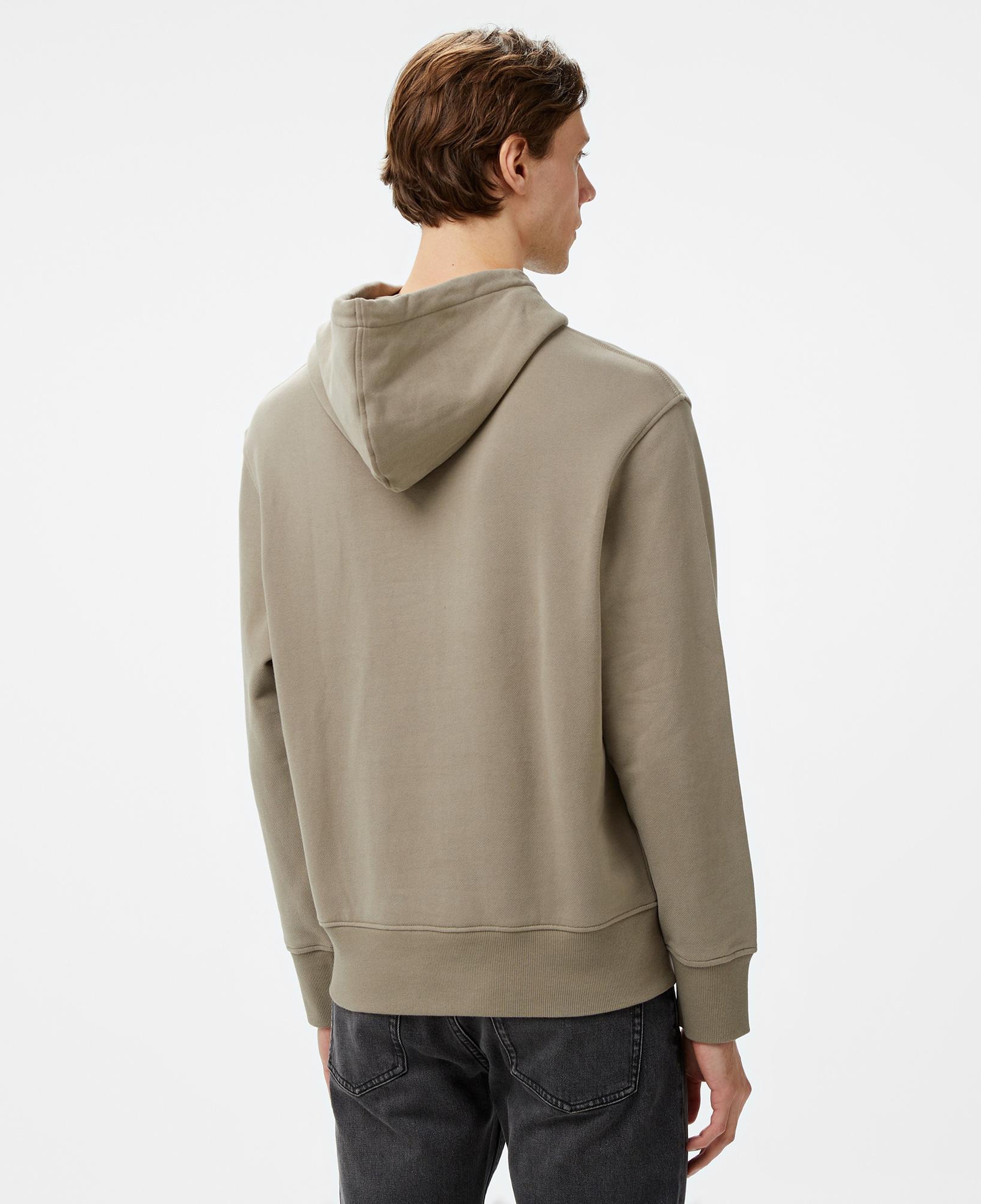 Calvin Klein Jeans Nyc Stamp Graphic Erkek Bej Hoodie