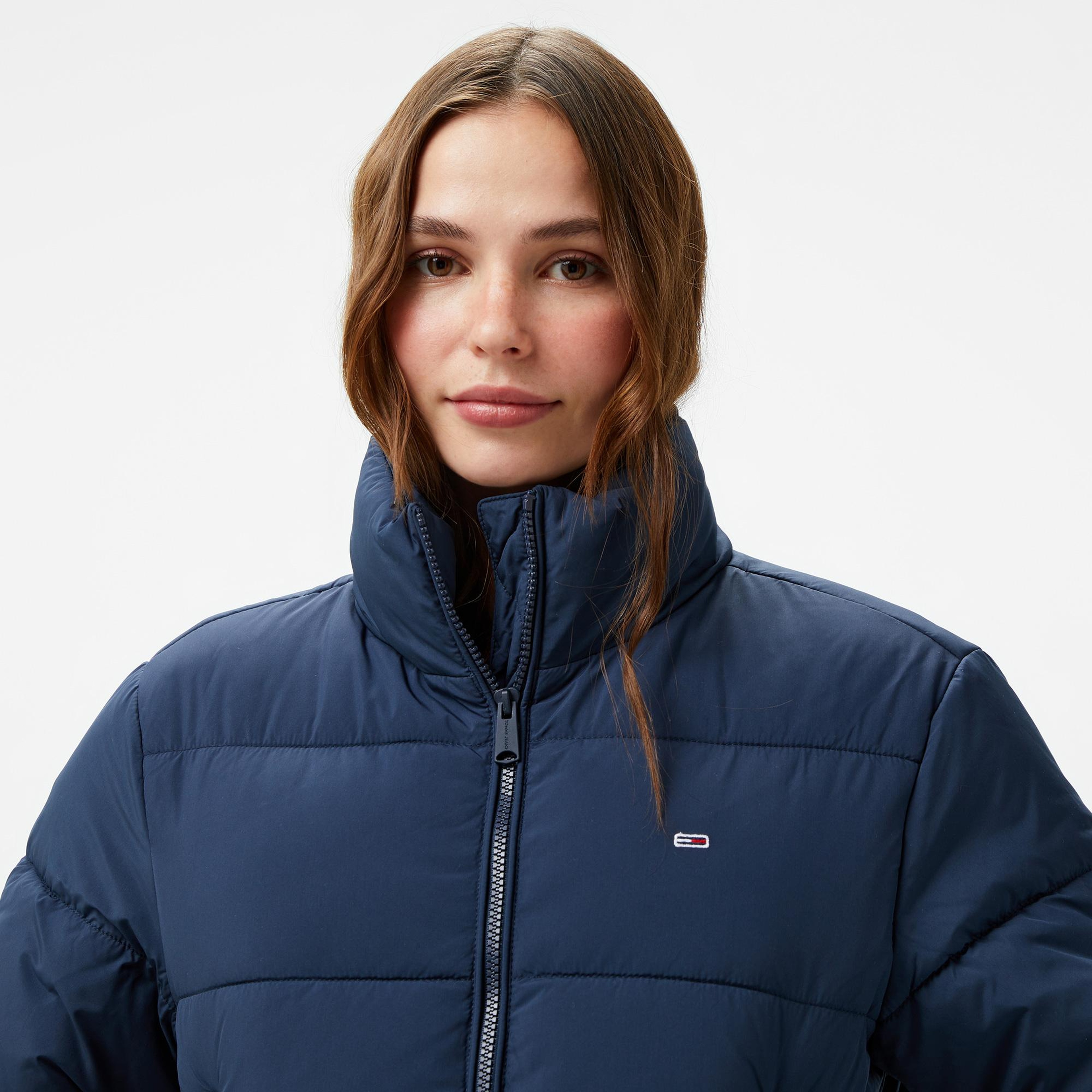 Tommy Hilfiger Jeans Essential Puffer Kadın Lacivert Ceket
