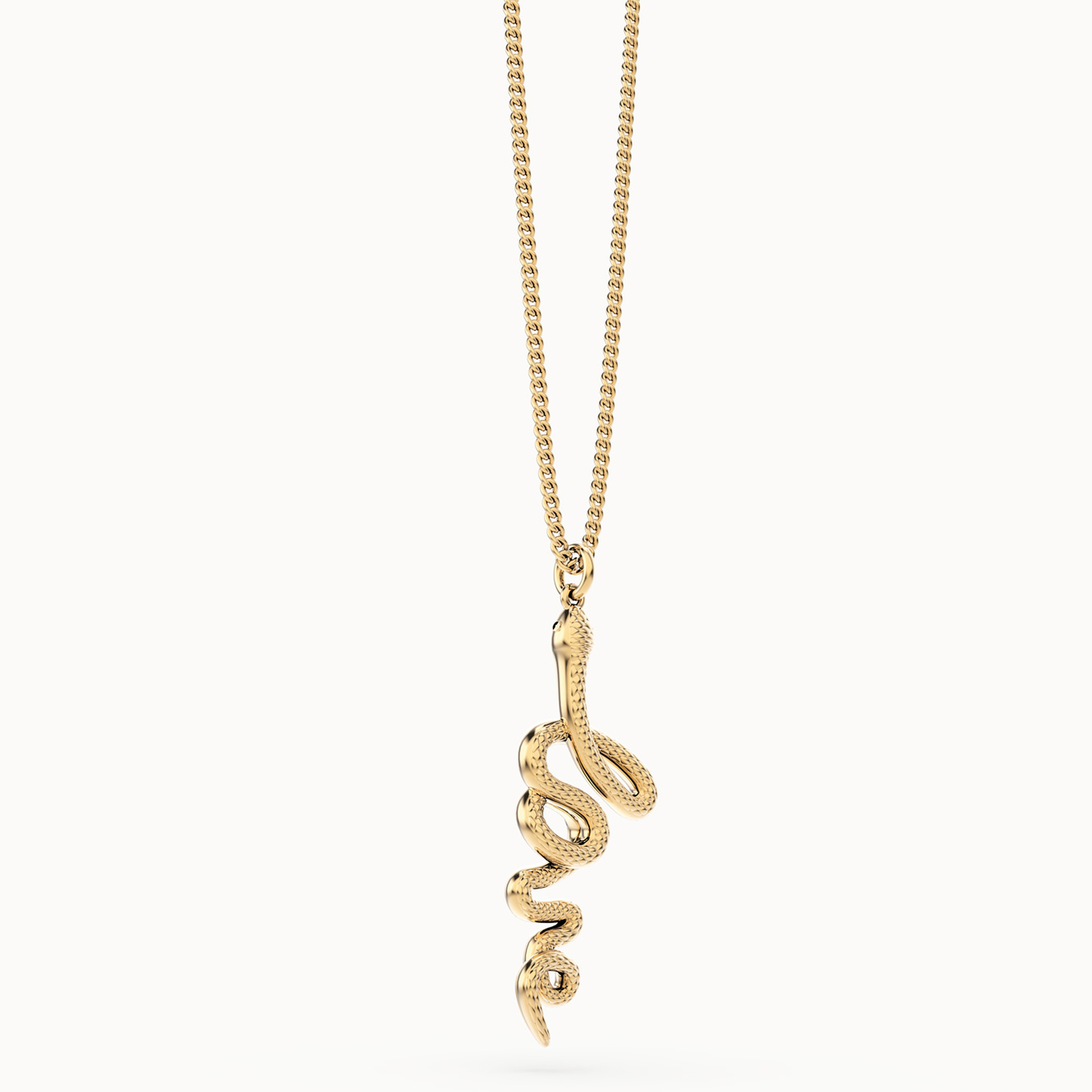Chocli 18 Ayar Altın Kaplama Love Snake Kolye