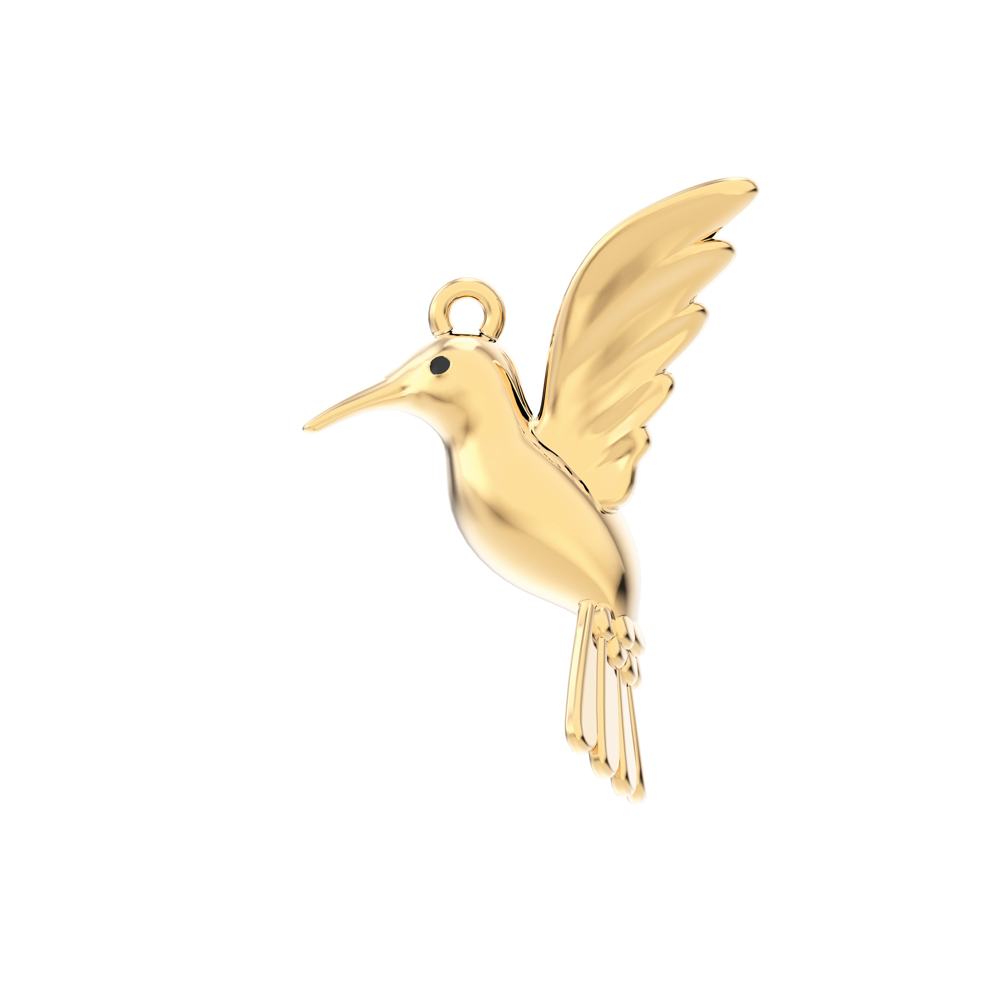 Chocli 18 Ayar Altın Kaplama Humming Bird Kolye