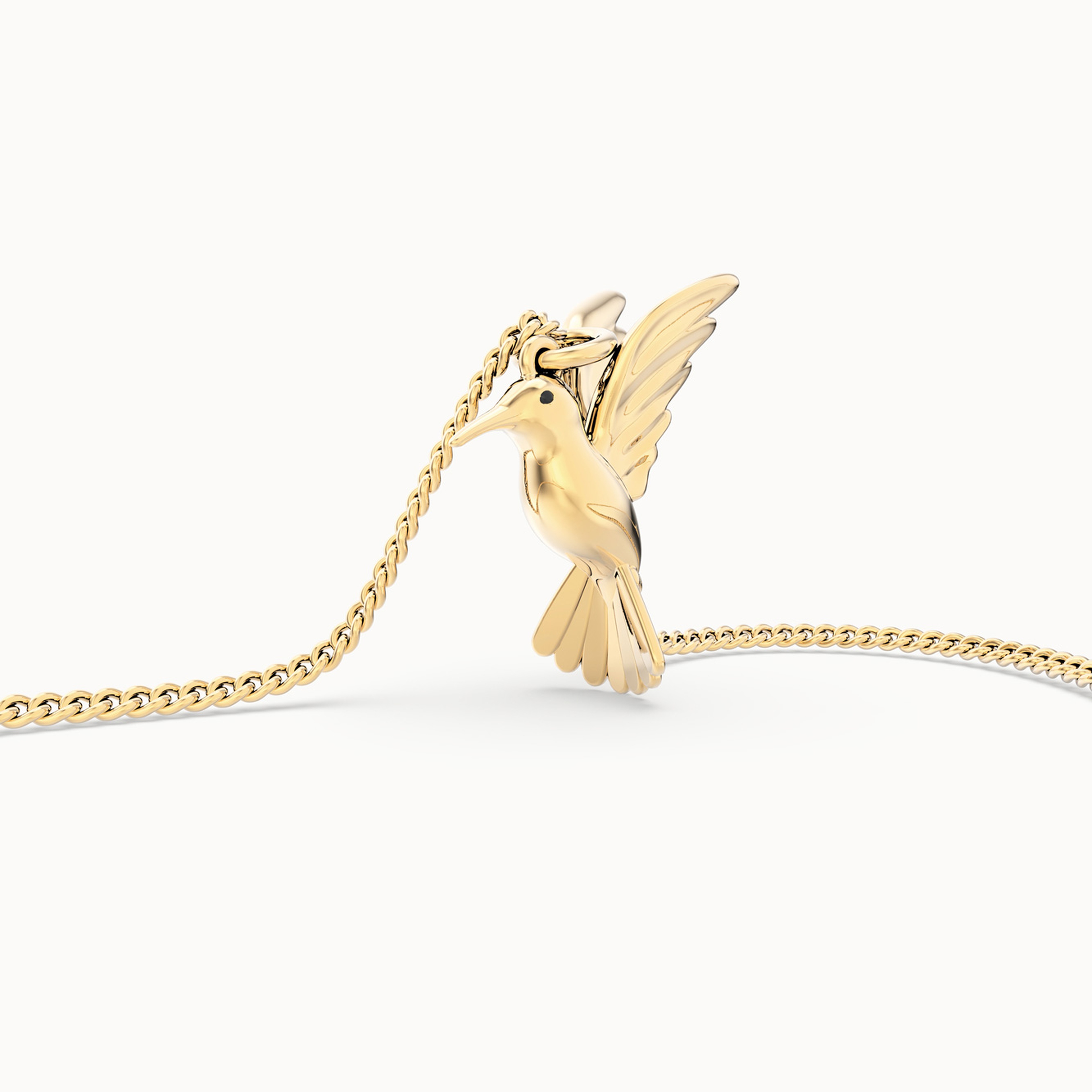 Chocli 18 Ayar Altın Kaplama  Humming Bird Kolye