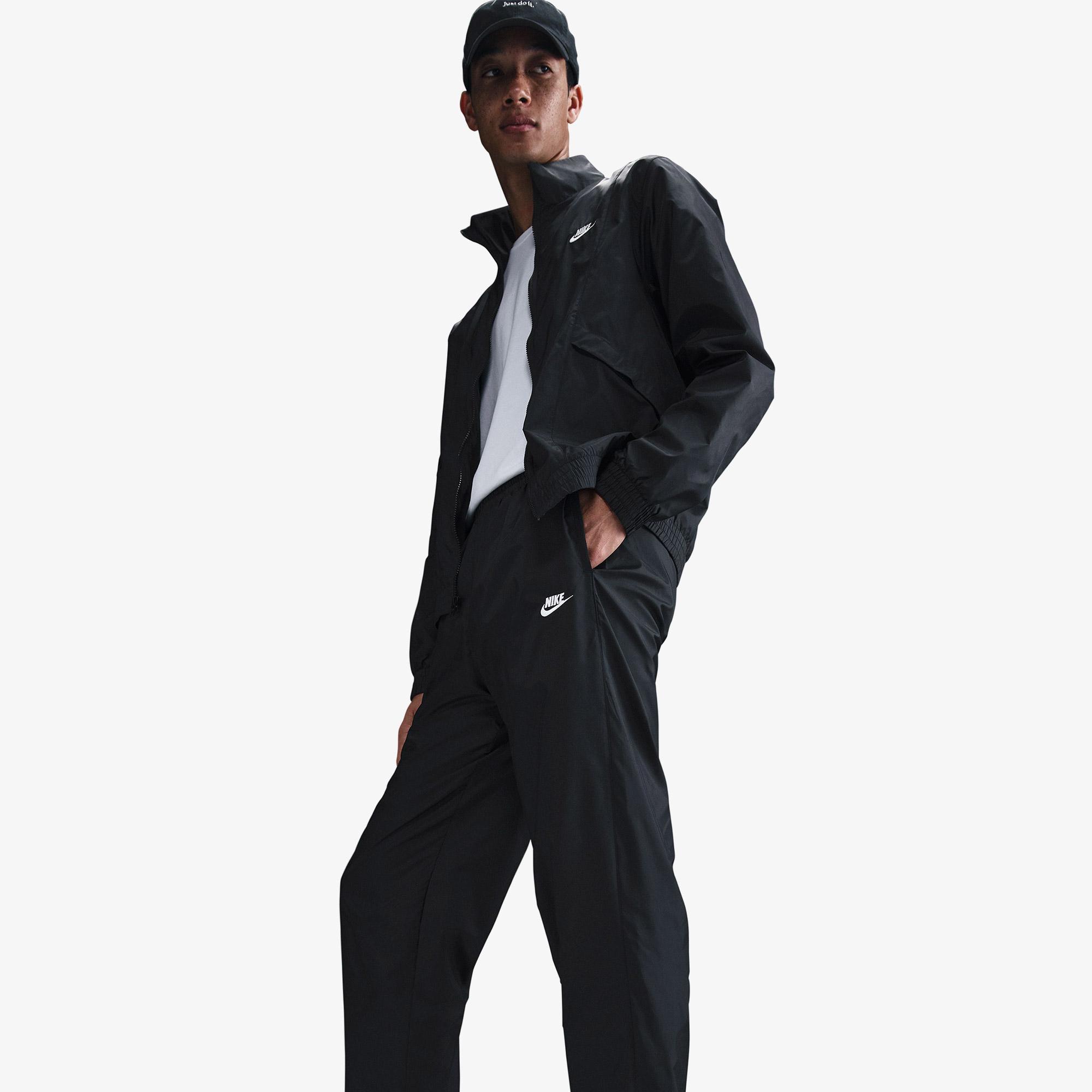 Nike Club Woven Erkek Siyah Eşofman Takımı