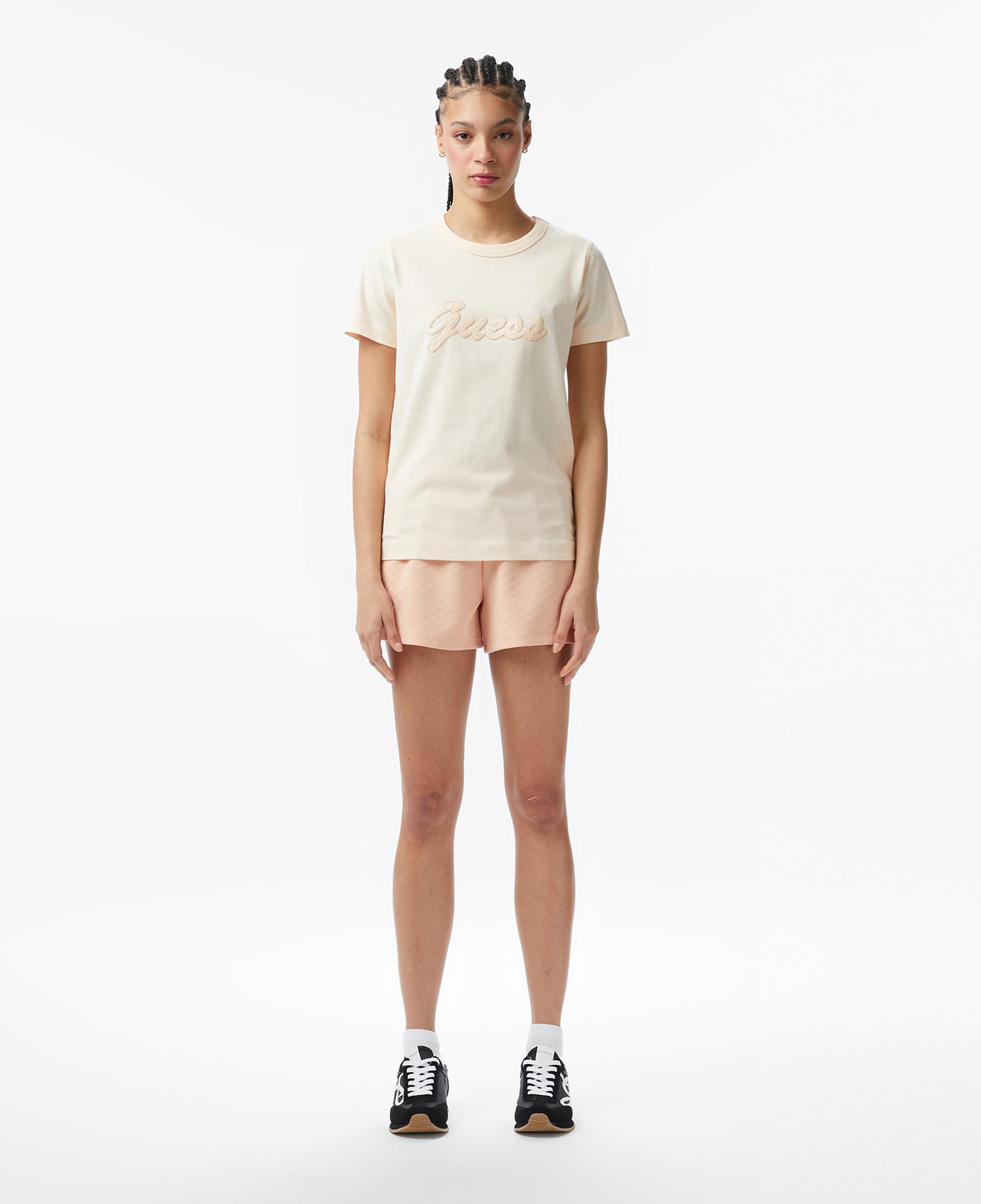 Guess Boxy Fit Kadın Ekru T-Shirt