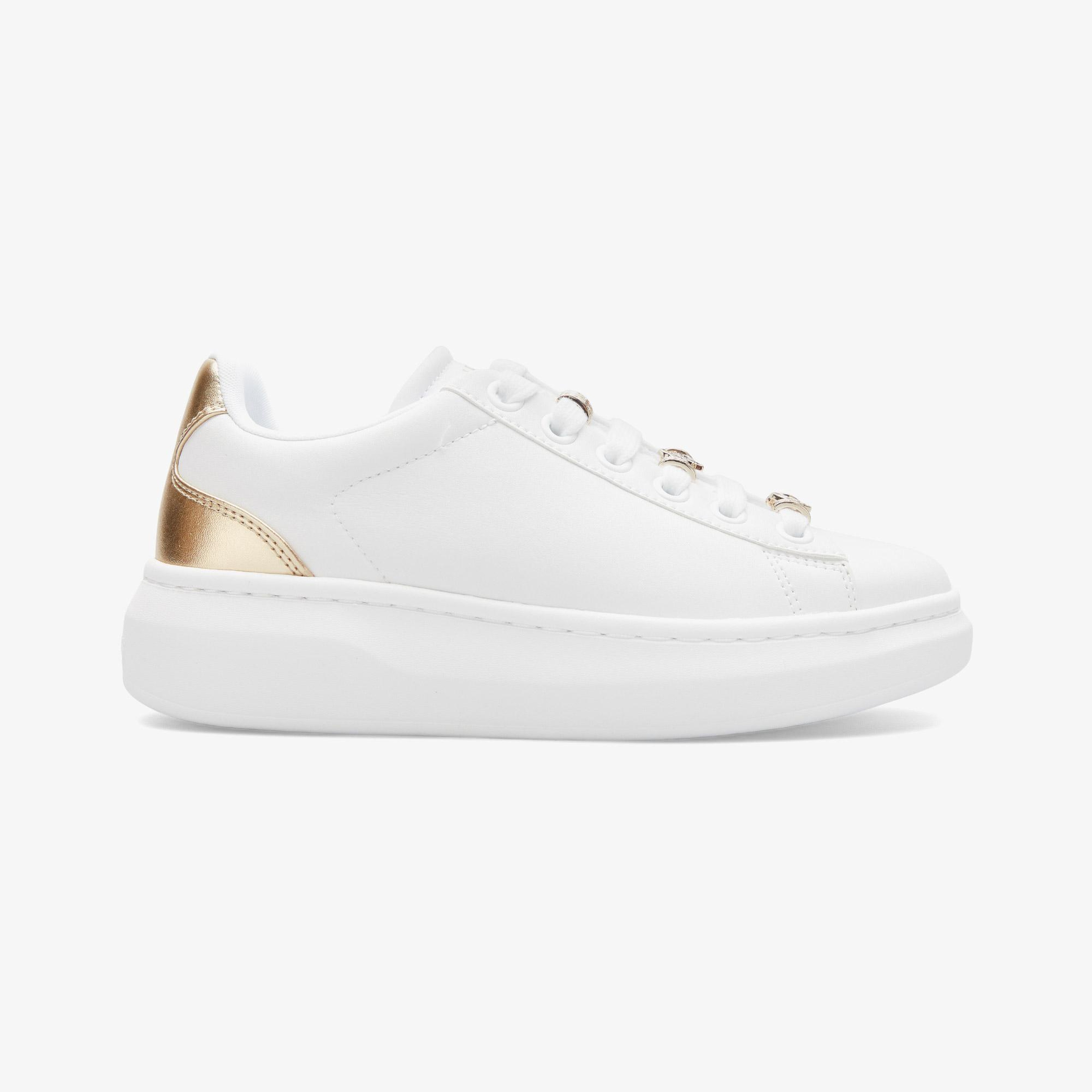 Guess Fionia Kadın Beyaz/Altın Sneaker