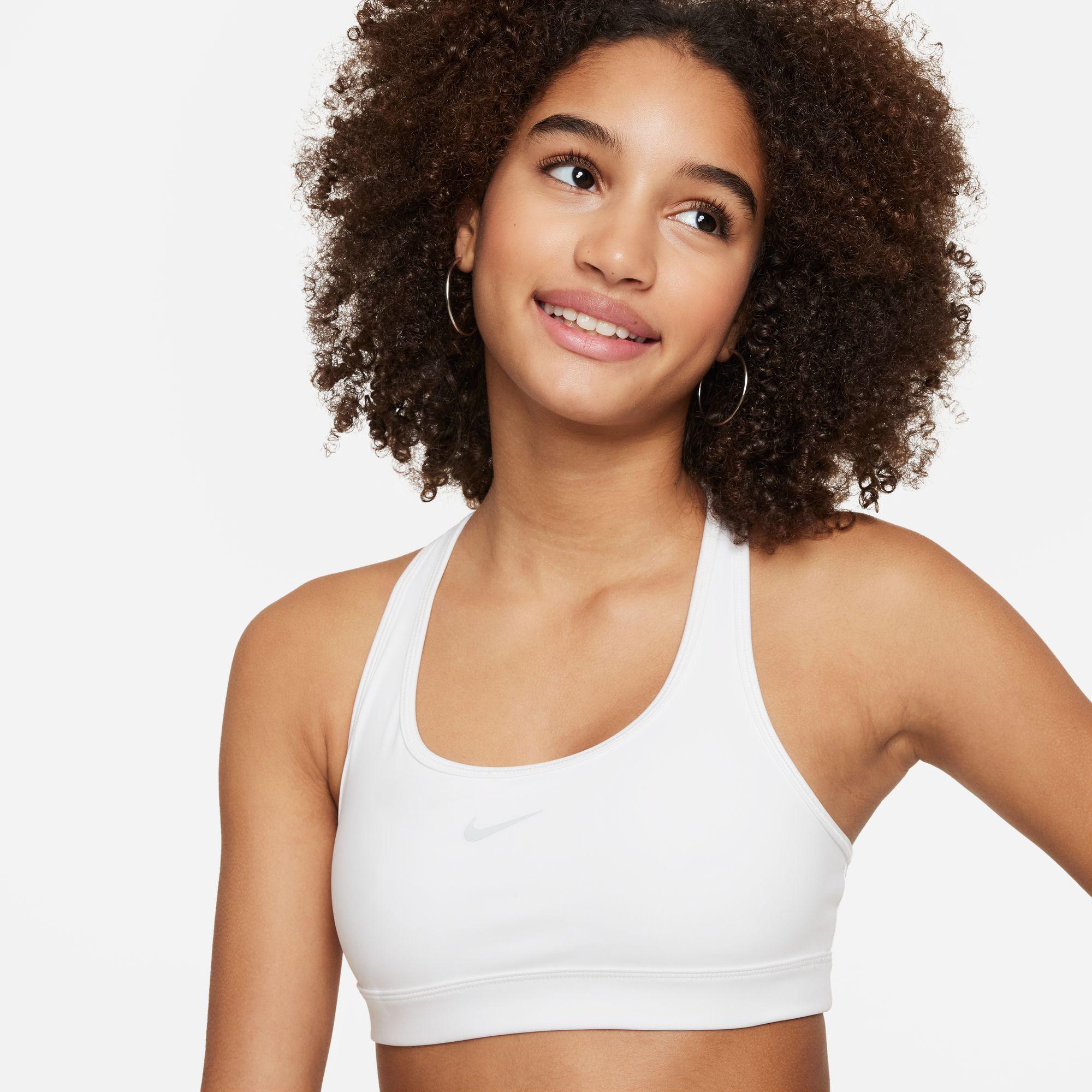 Nike Dri-Fit Swoosh Çocuk Beyaz Bra