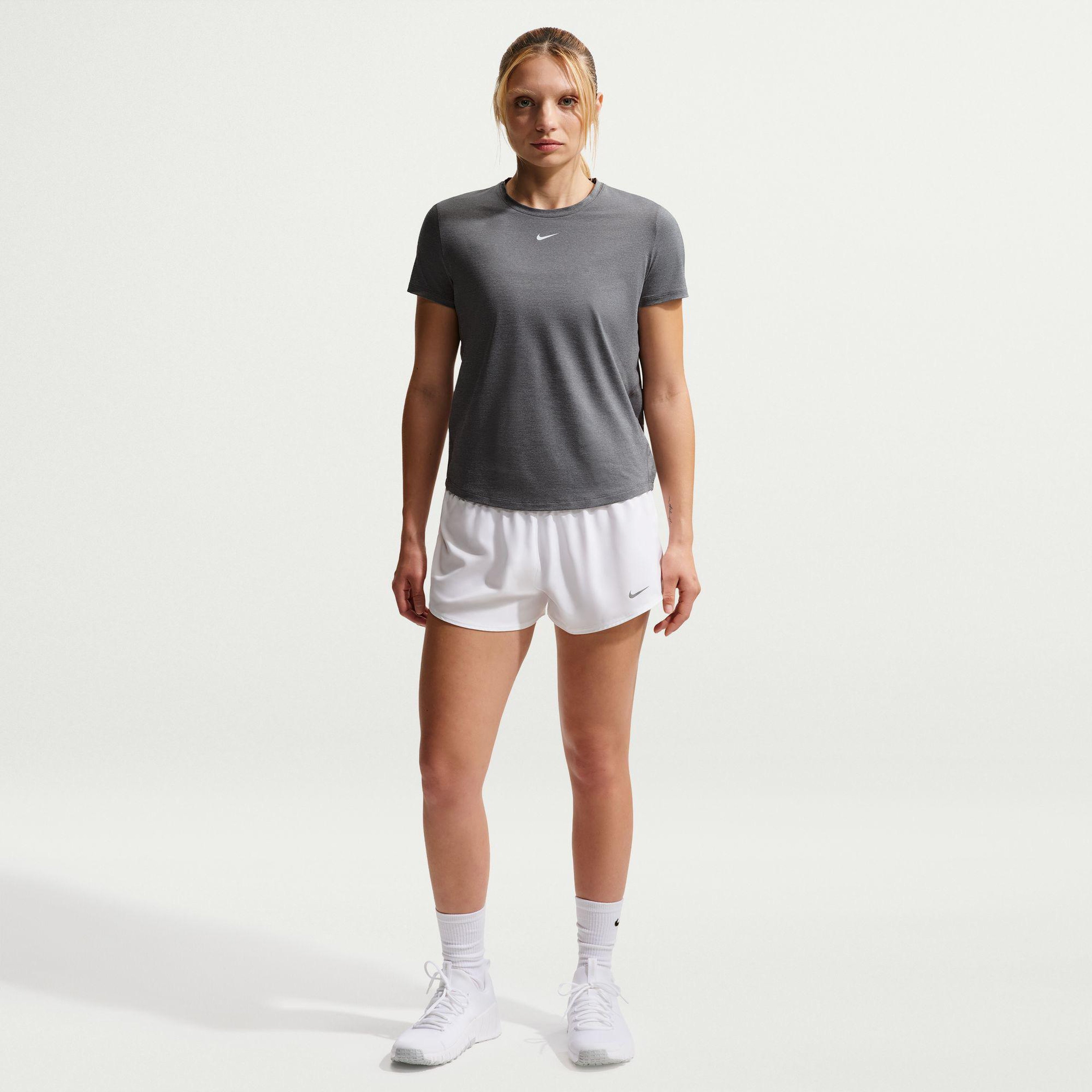 Nike One Classic Dri-Fit Kadın Gri T-Shirt