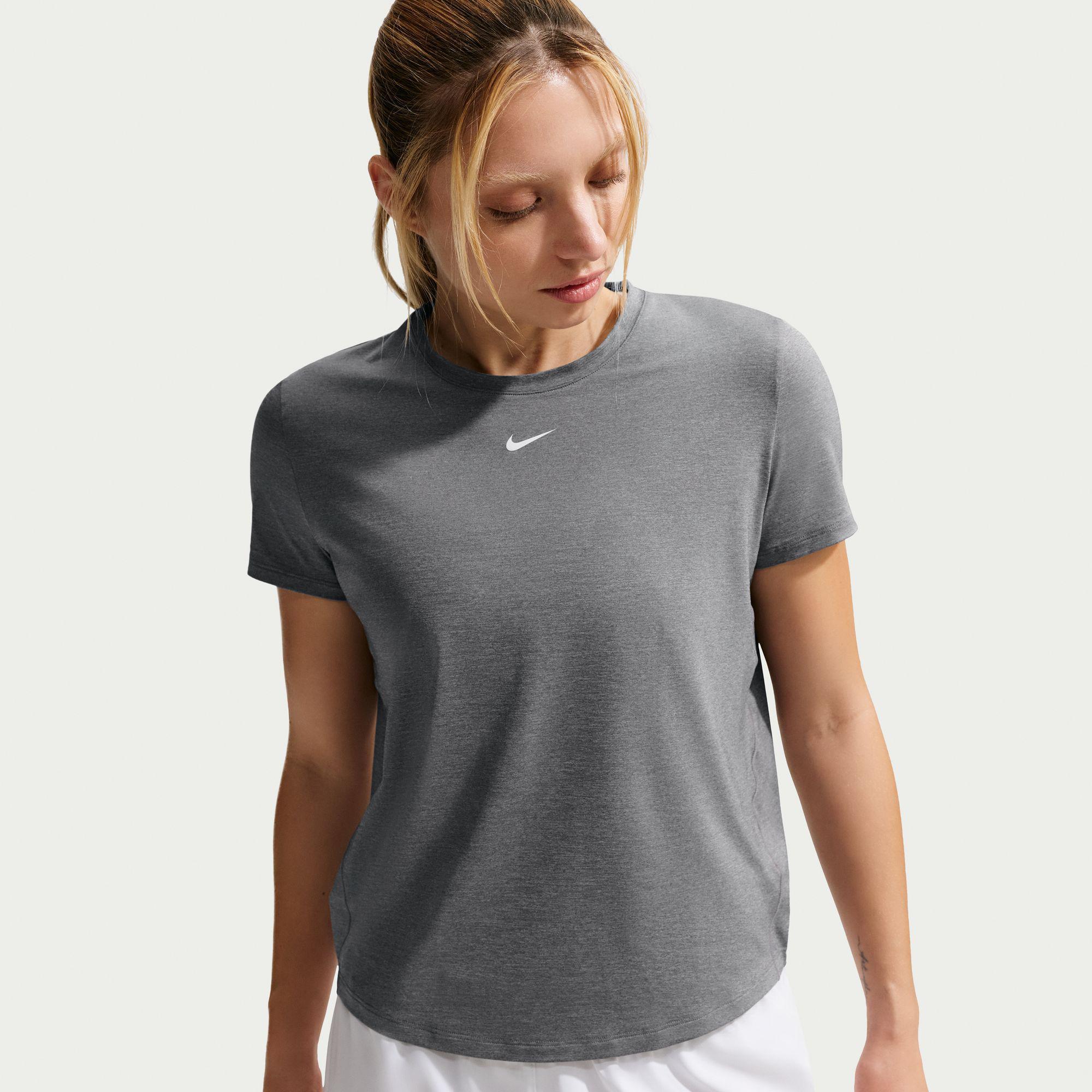 Nike One Classic Dri-Fit Kadın Gri T-Shirt