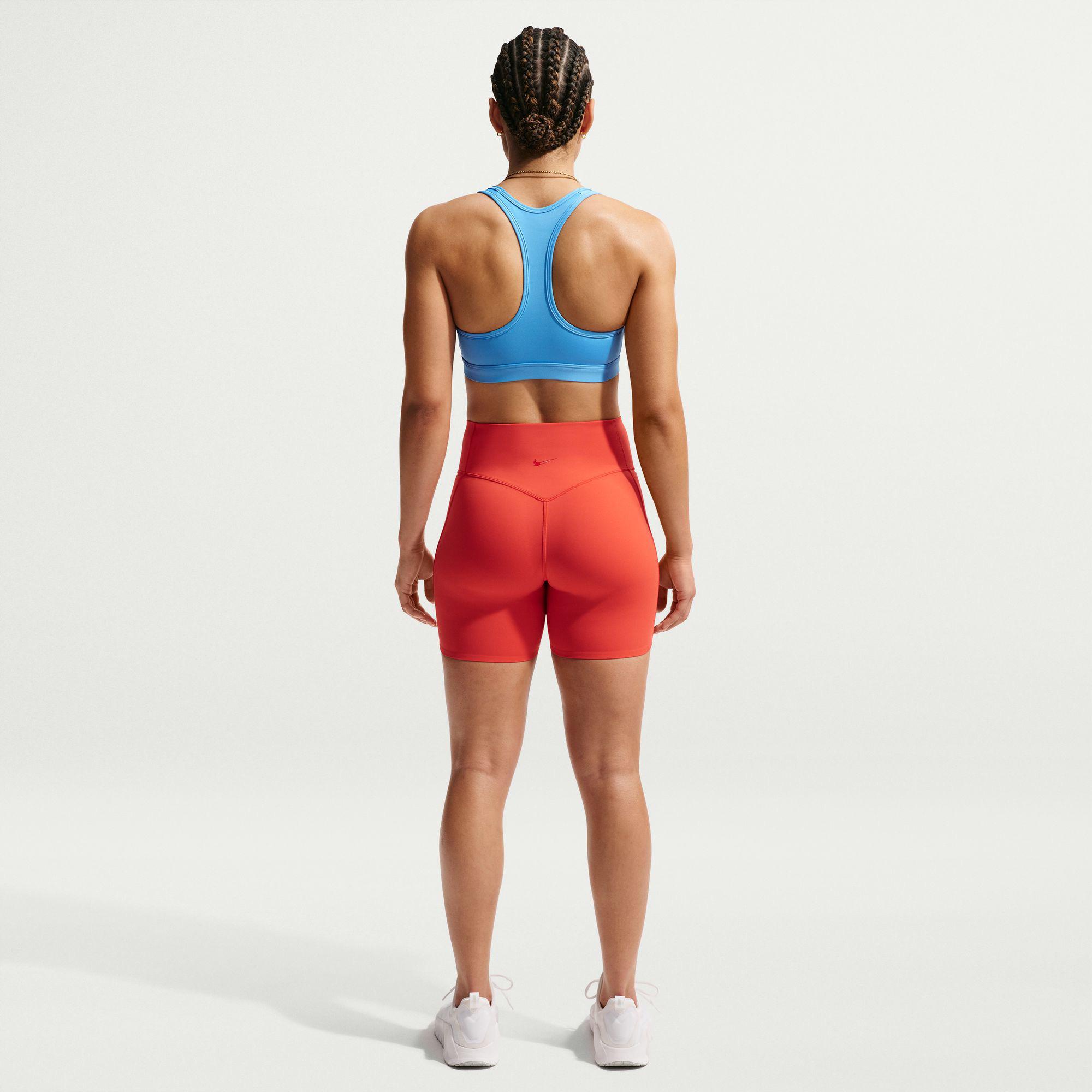 Nike Swoosh Orta Destekli Kadın Mavi Bra