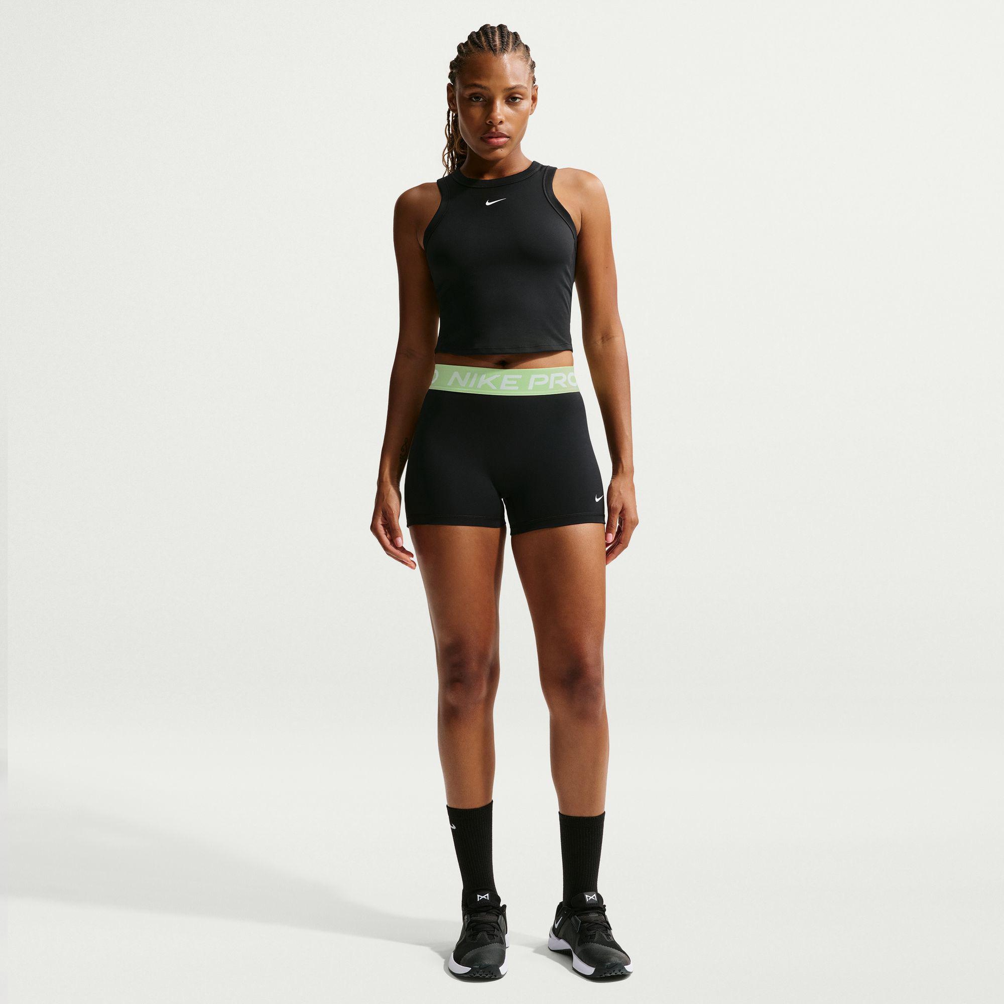 Nike Pro Dri-Fit 365 Mid Rise 8 cm Kadın Siyah Kısa Tayt