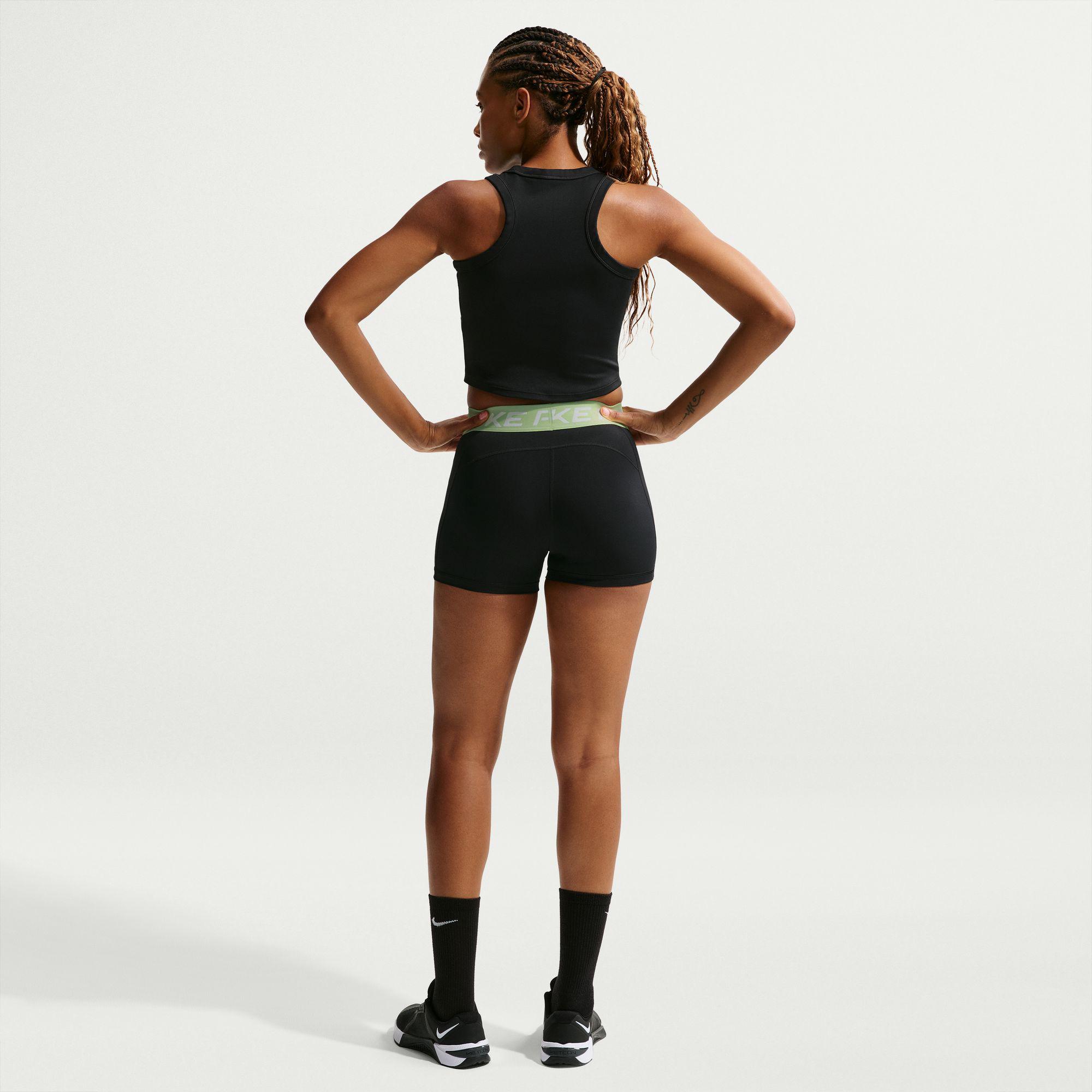 Nike Pro Dri-Fit 365 Mid Rise 8 cm Kadın Siyah Kısa Tayt