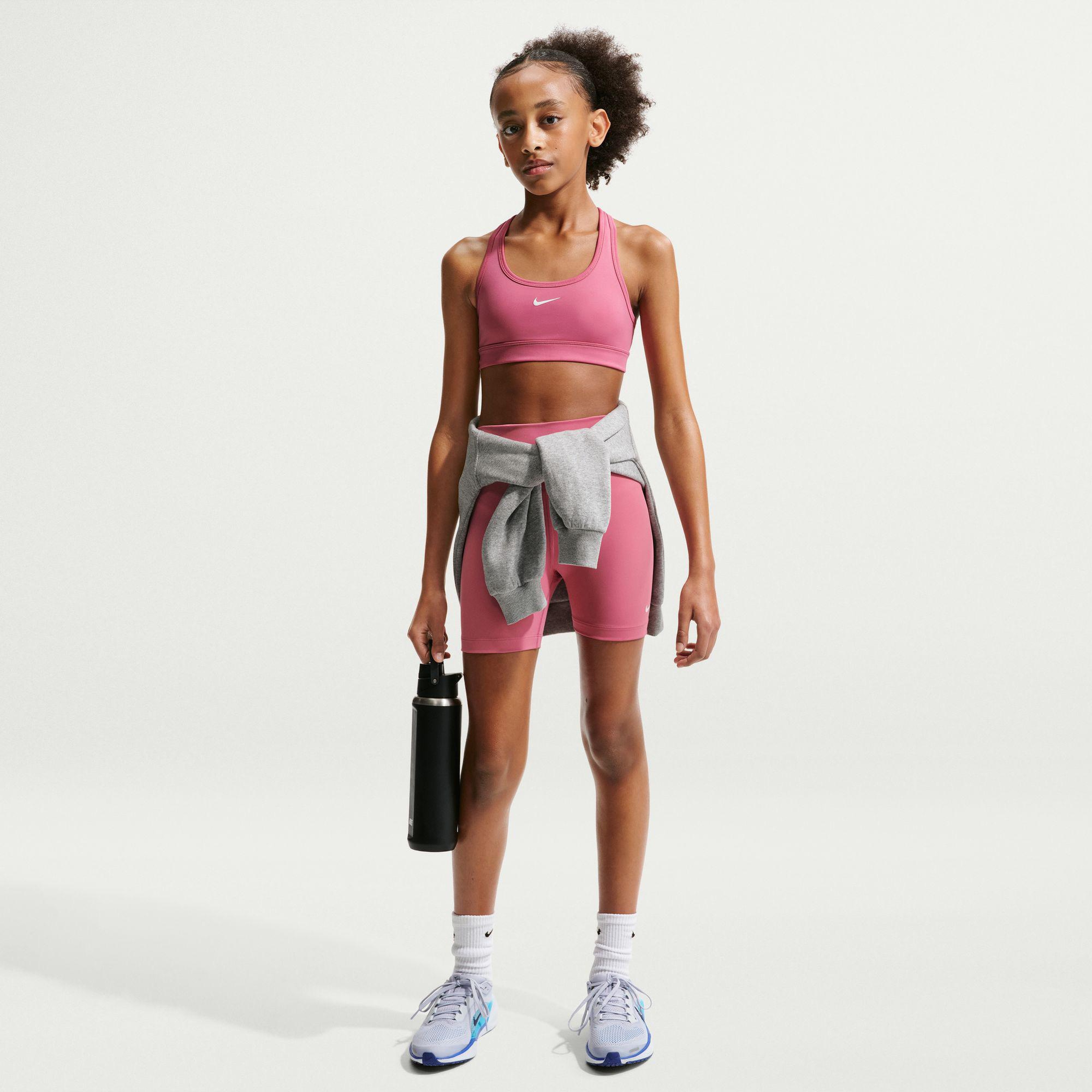 Nike Dri-Fit Swoosh Çocuk Pembe Bra