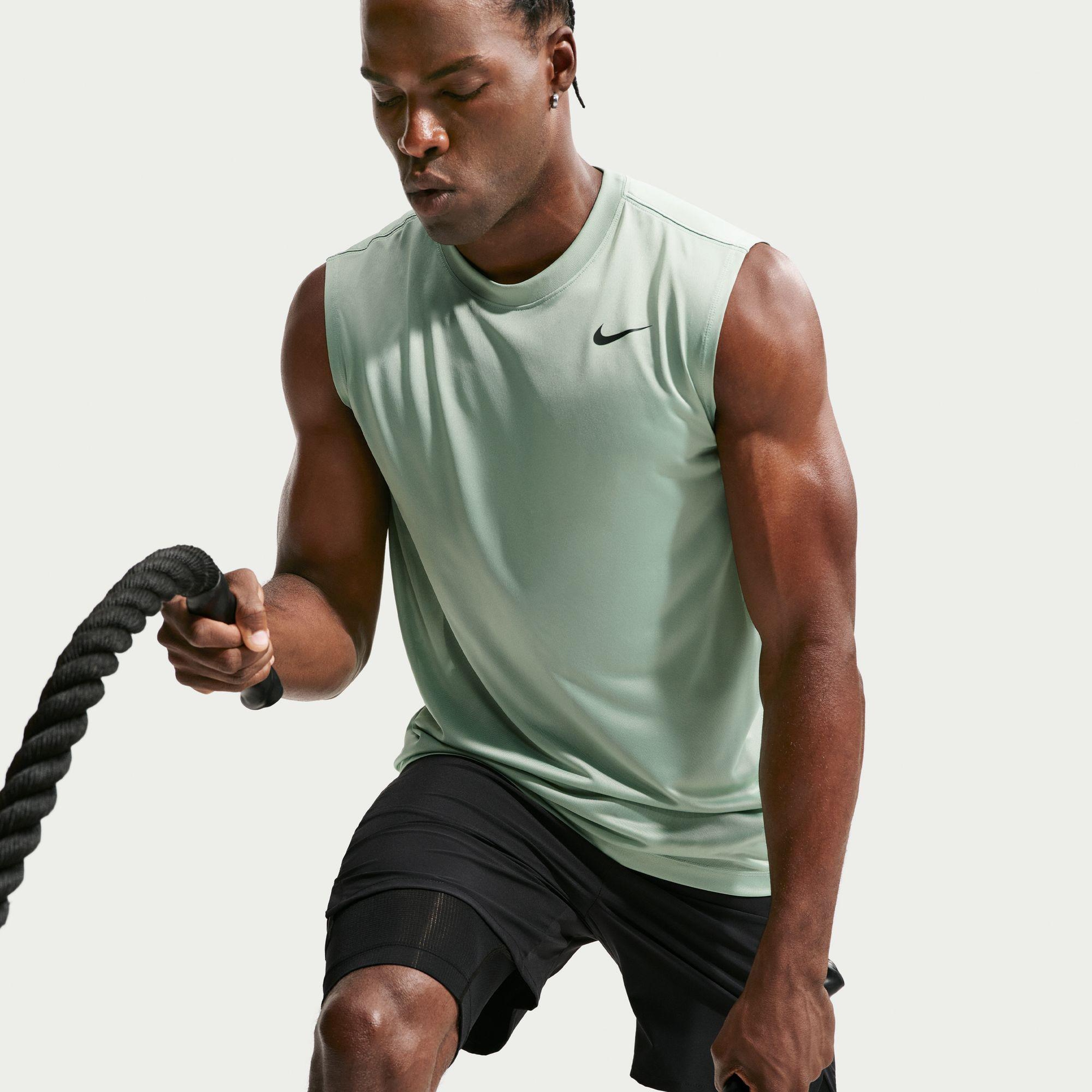 Nike Dri-Fit Legend Erkek Yeşil Kolsuz T-Shirt